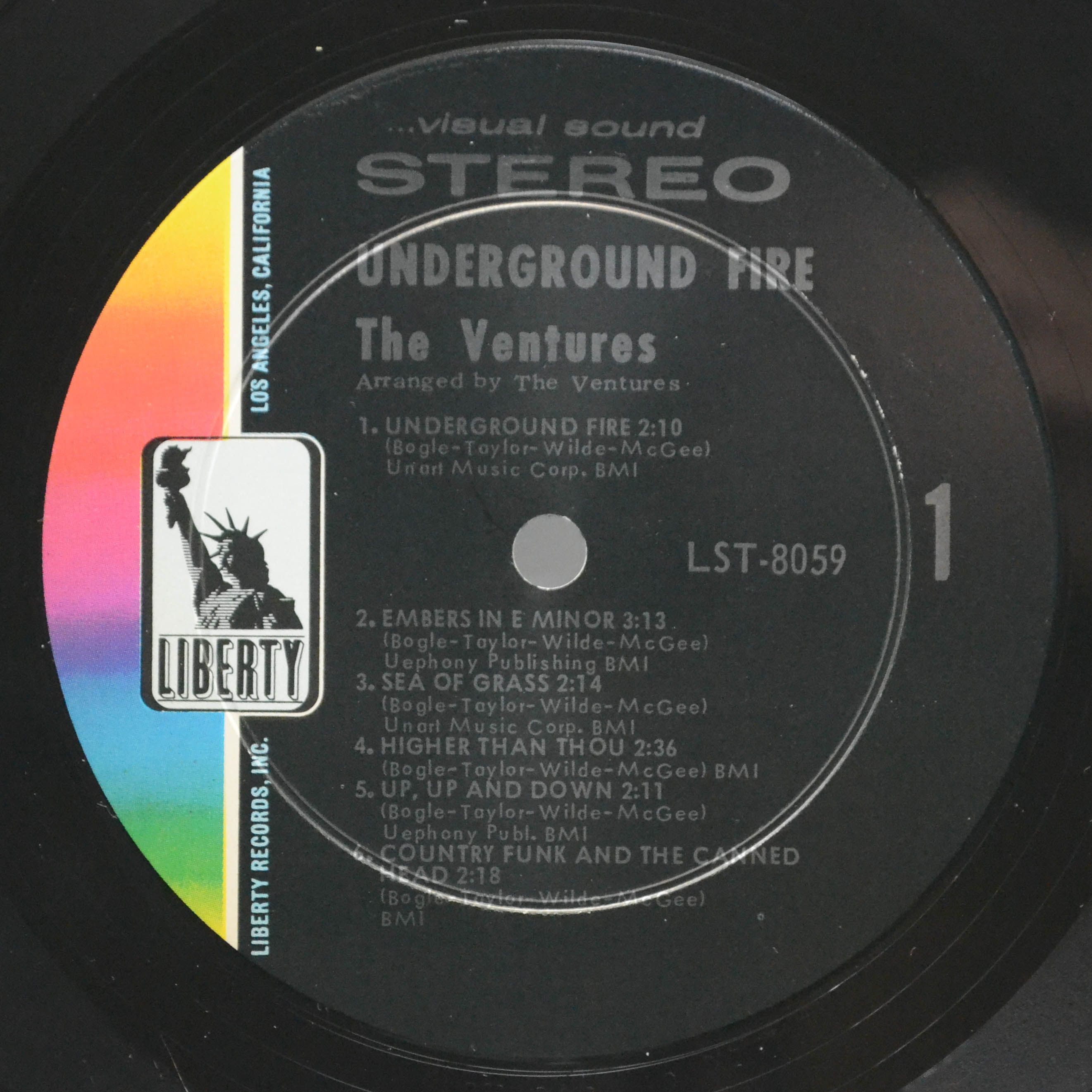 Виниловая пластинка Ventures — Underground Fire (1-st, USA), 1969