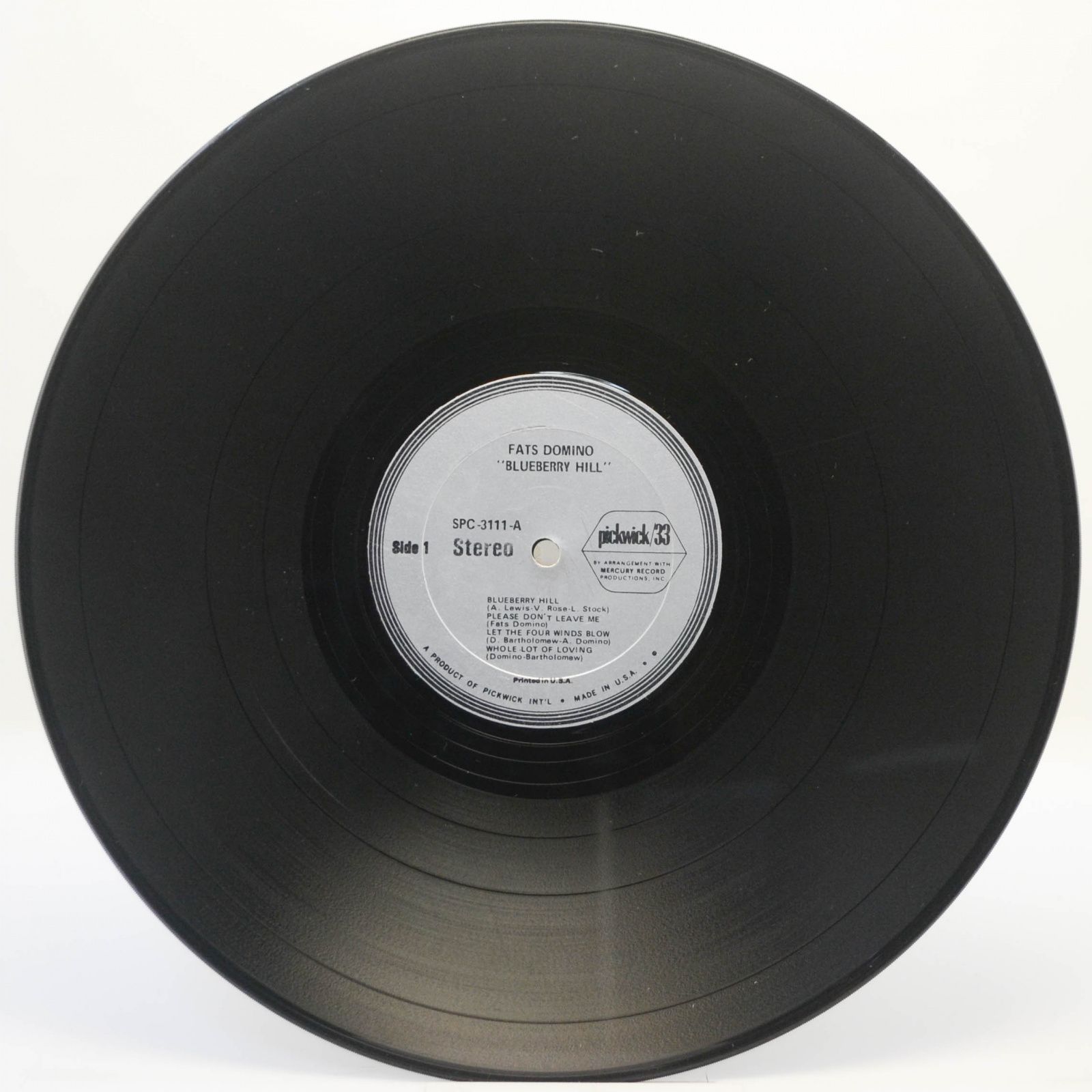 Виниловая пластинка Fats Domino — Blueberry Hill, 1967