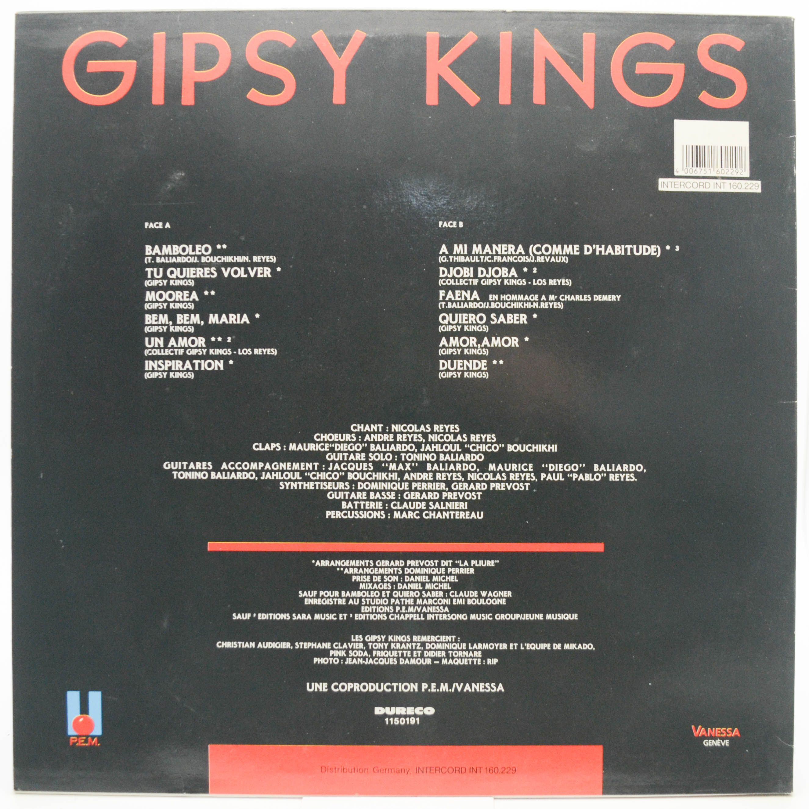 Виниловая пластинка Gipsy Kings — Gipsy Kings, 1987