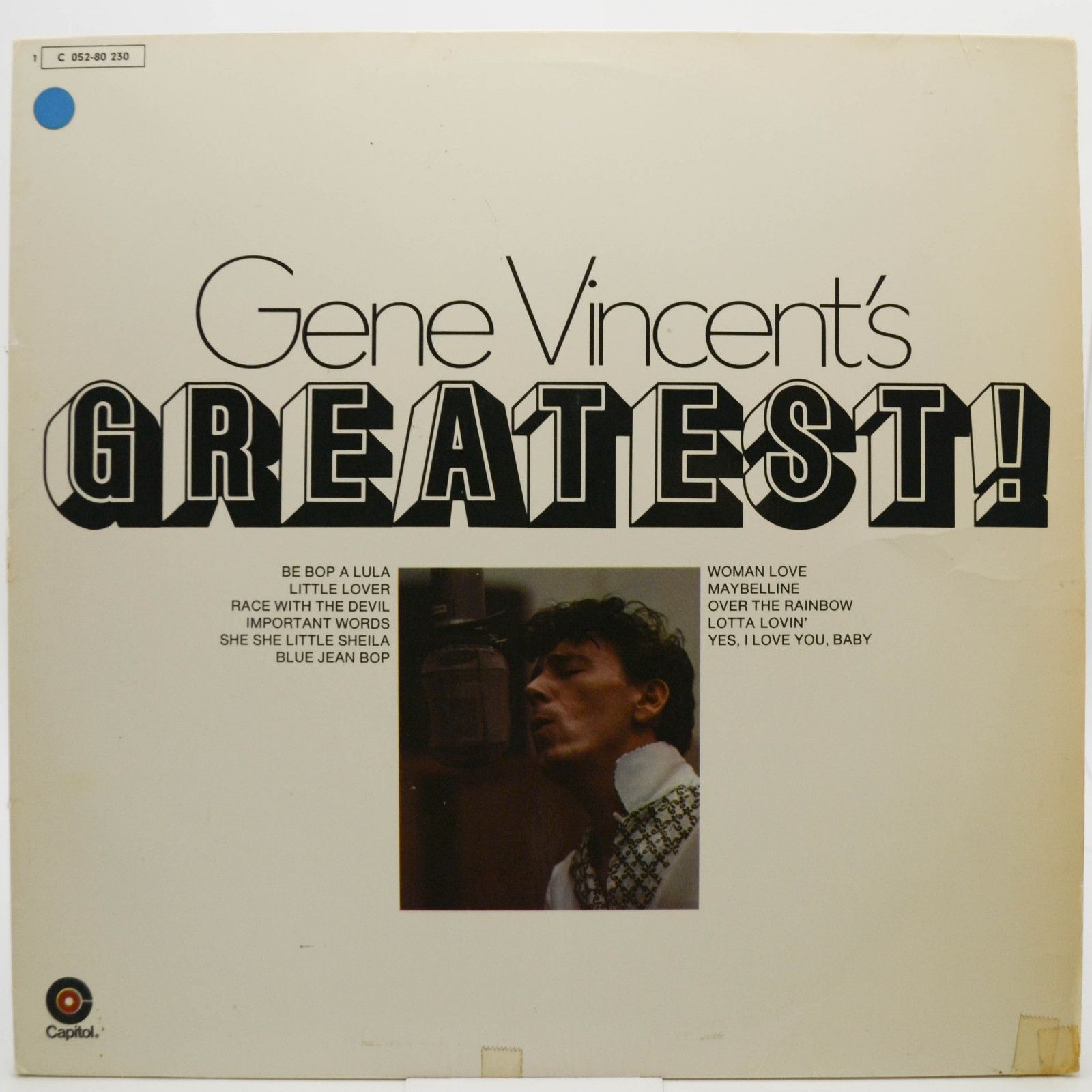 Виниловая пластинка Gene Vincent — Gene Vincent's Greatest!, 1969