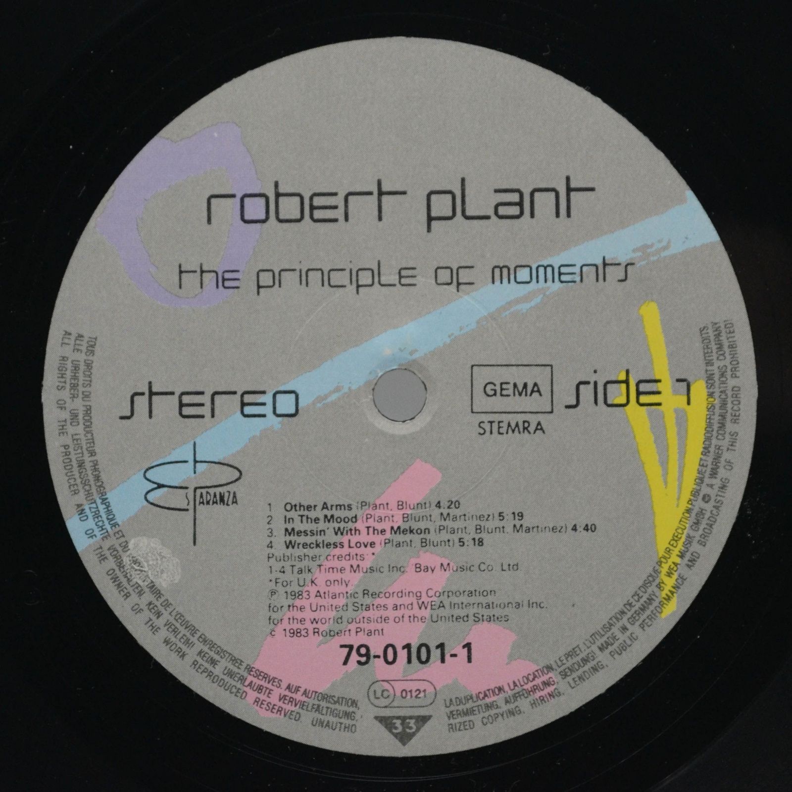 Виниловая пластинка Robert Plant — The Principle Of Moments, 1983