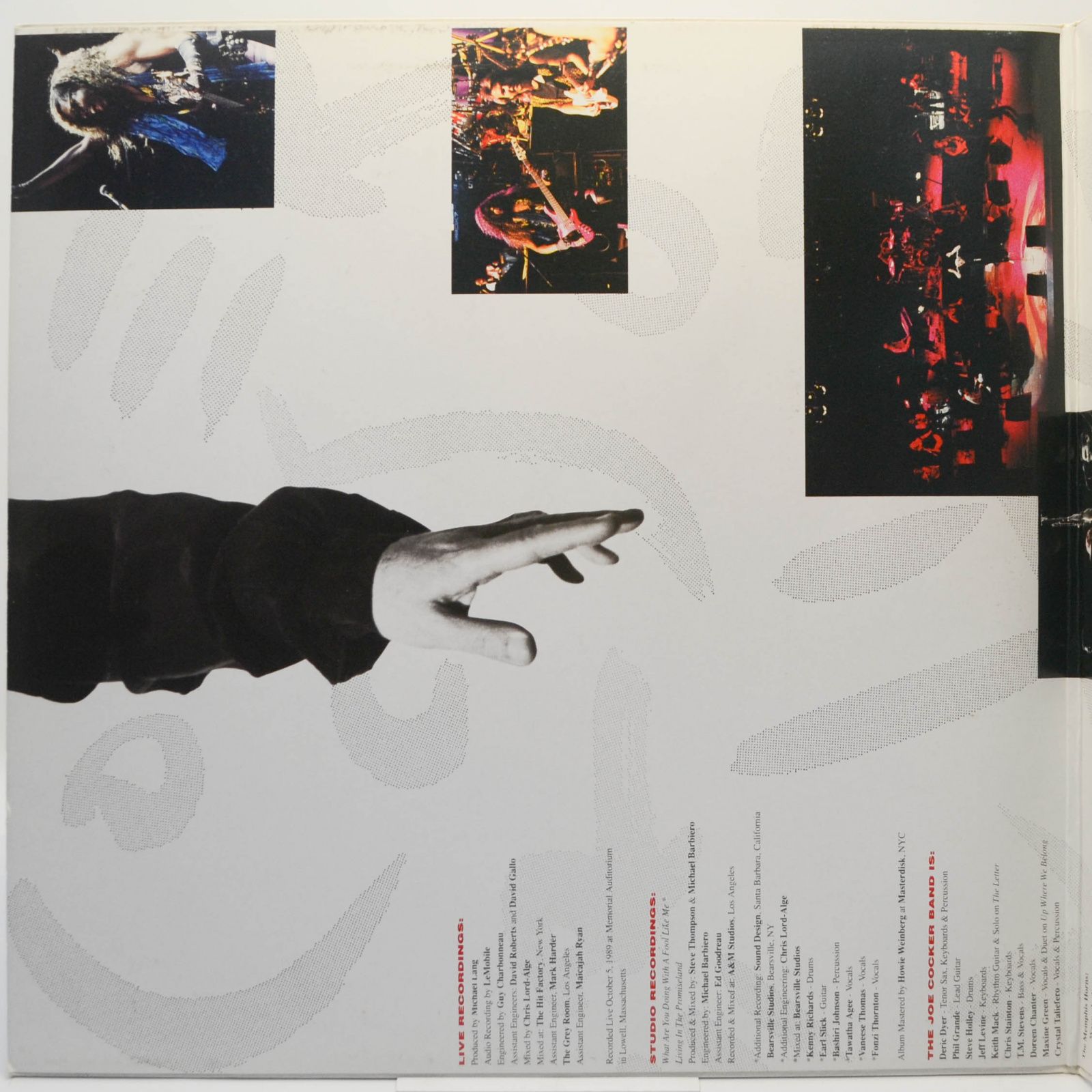 Joe Cocker — Joe Cocker Live (2LP), 1990