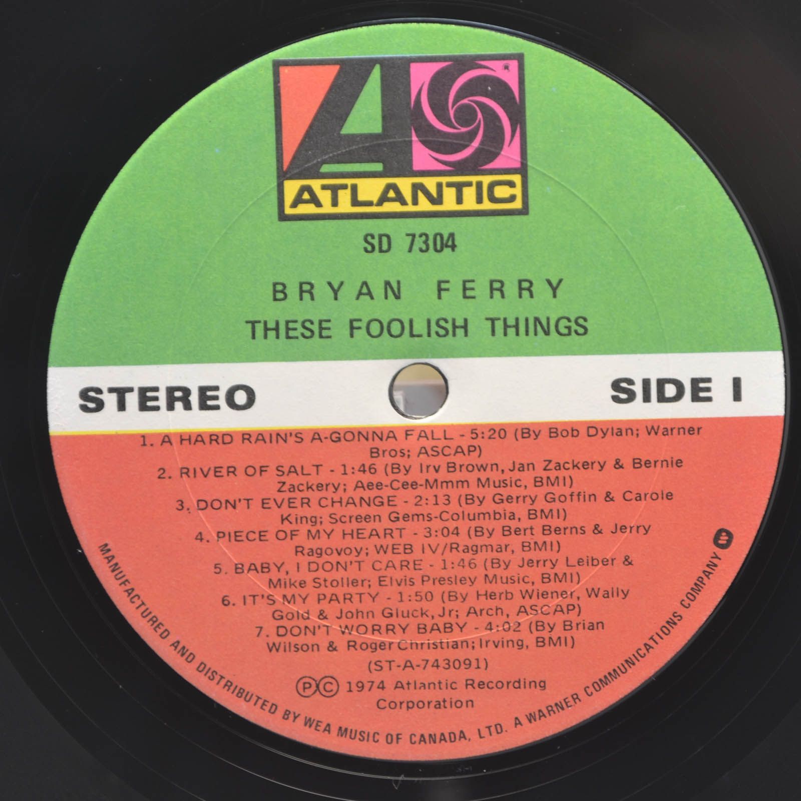 Bryan Ferry — These Foolish Things, 1974