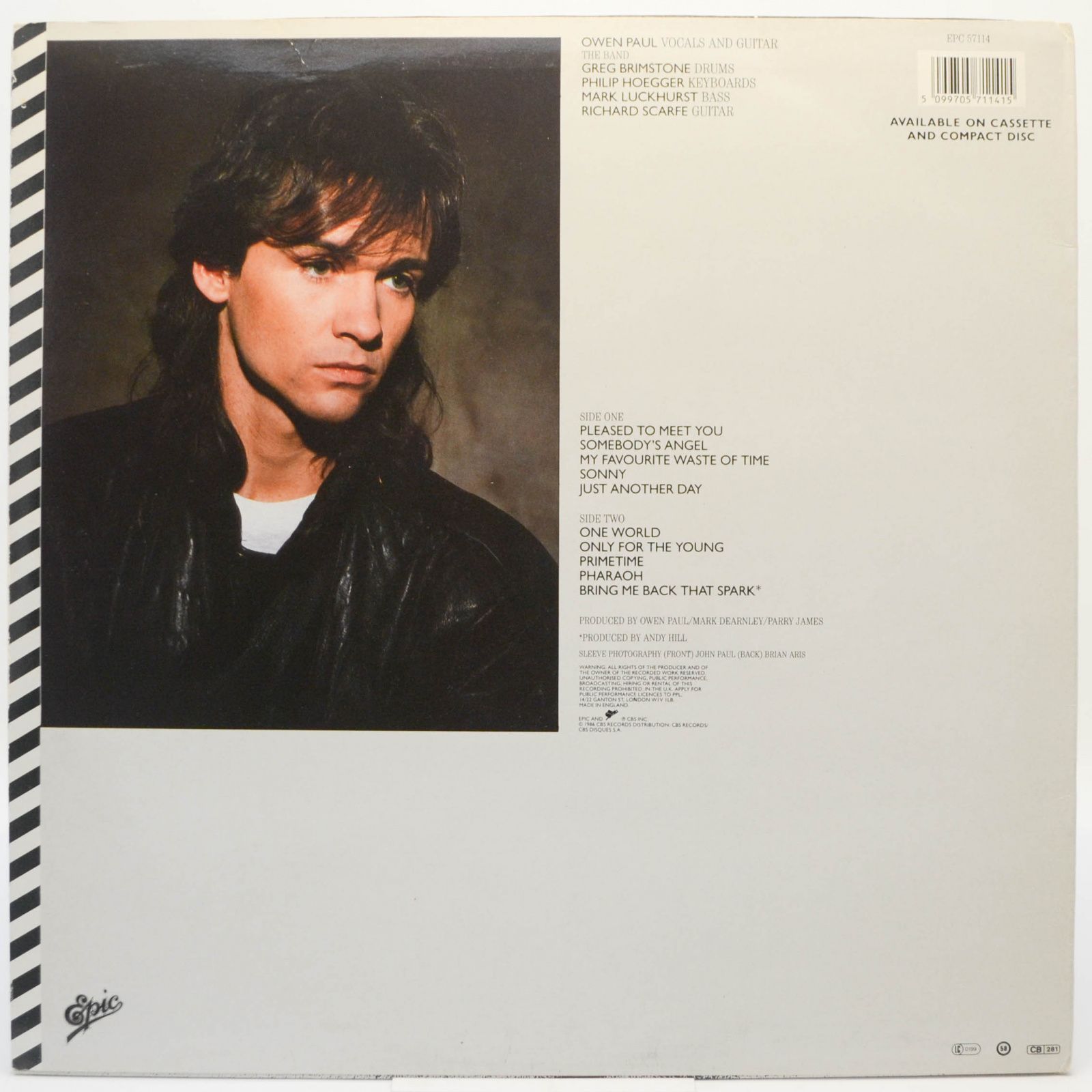 Виниловая пластинка Owen Paul — As It Is ..., 1986