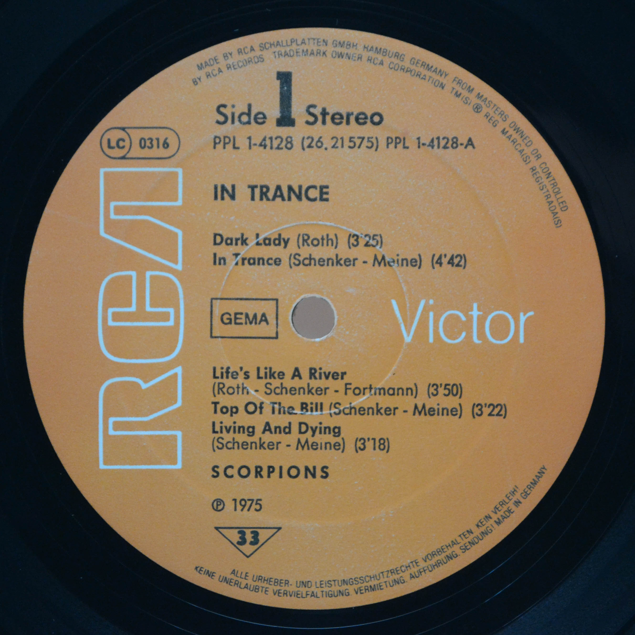 Виниловая пластинка Scorpions — In Trance, 1975