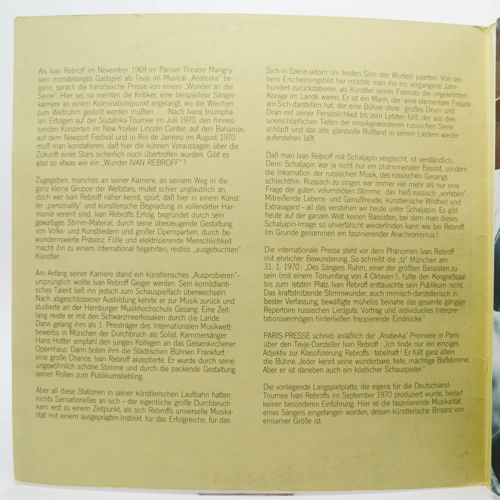 Виниловая пластинка Ivan Rebroff — Kosaken Müssen Reiten, 1970