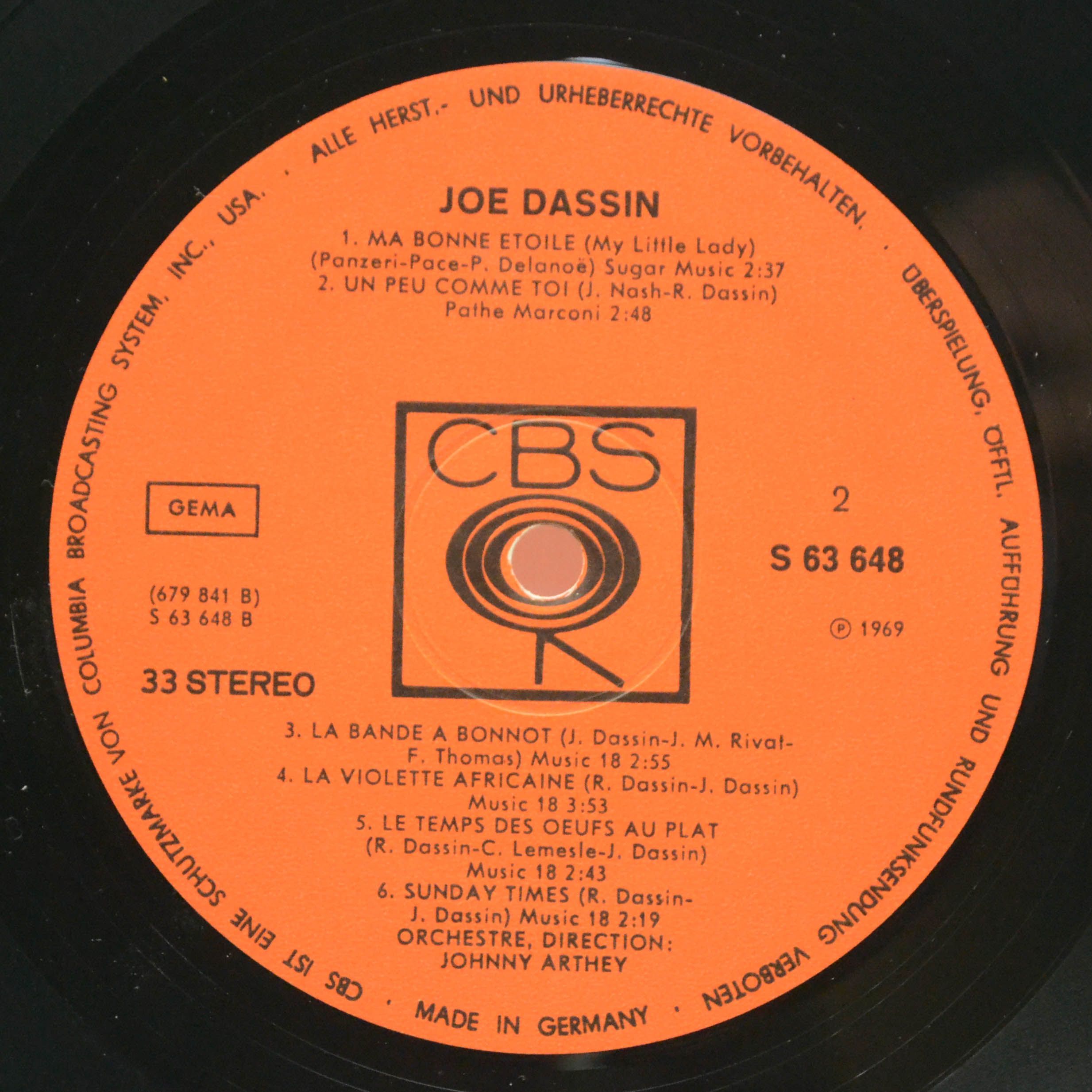 Виниловая пластинка Joe Dassin — Joe Dassin, 1969