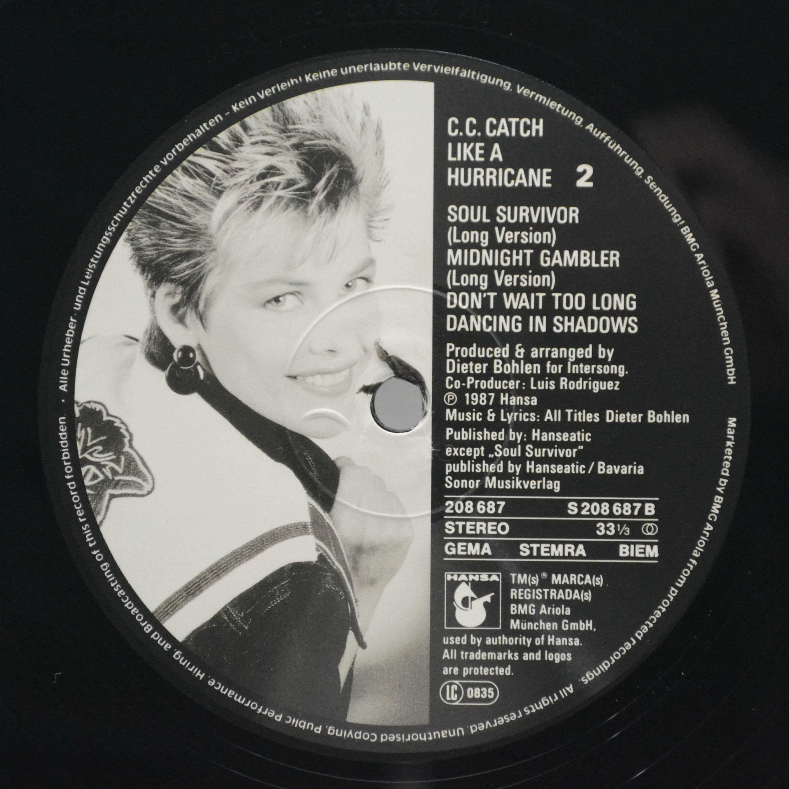 C.C. Catch — Like A Hurricane, 1987