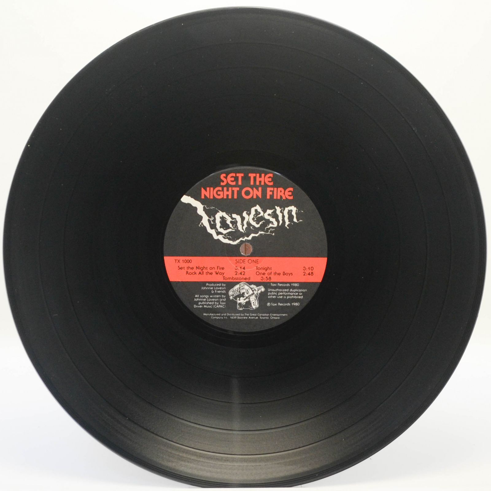 Виниловая пластинка Lovesin — Set The Night On Fire, 1980