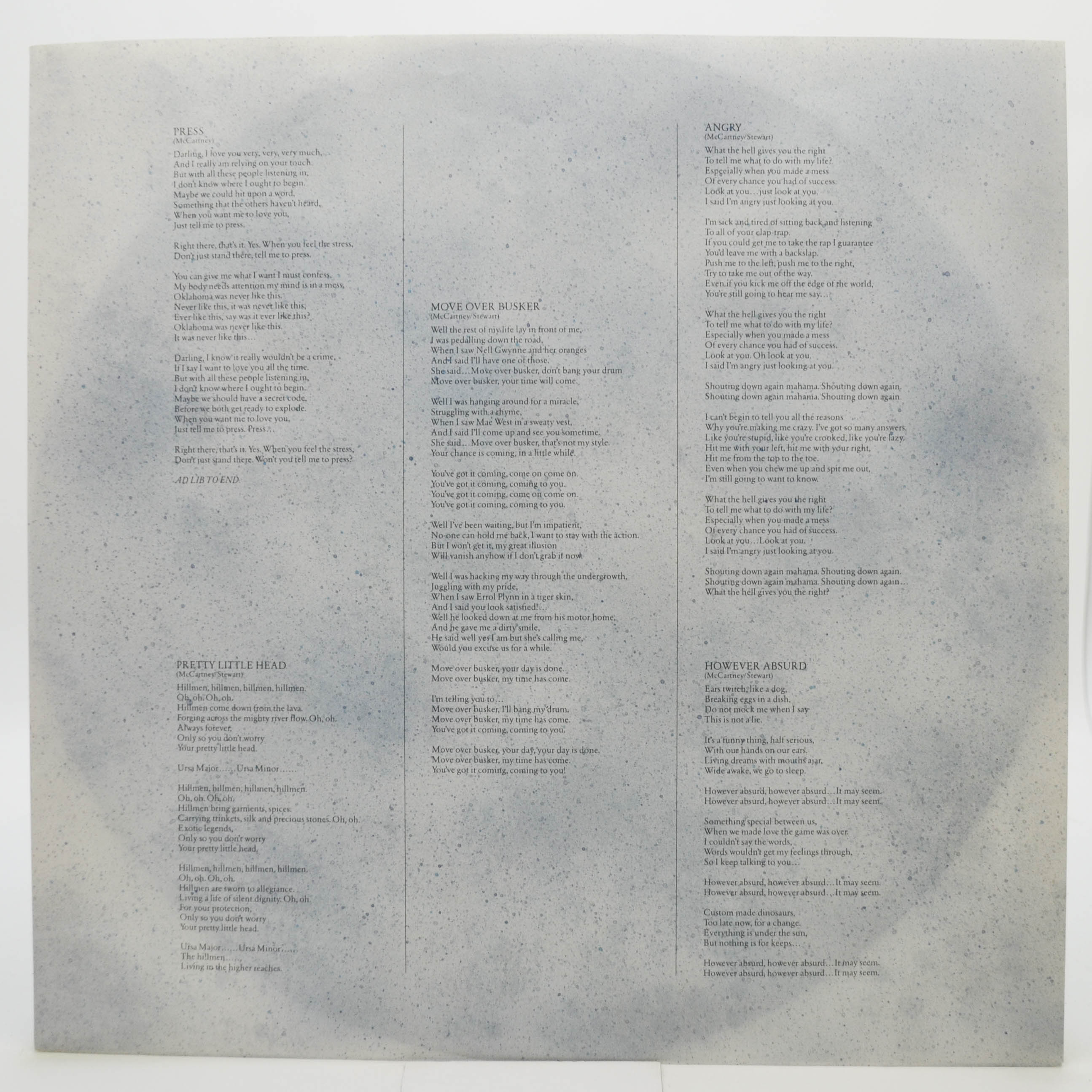 Paul McCartney — Press To Play, 1986