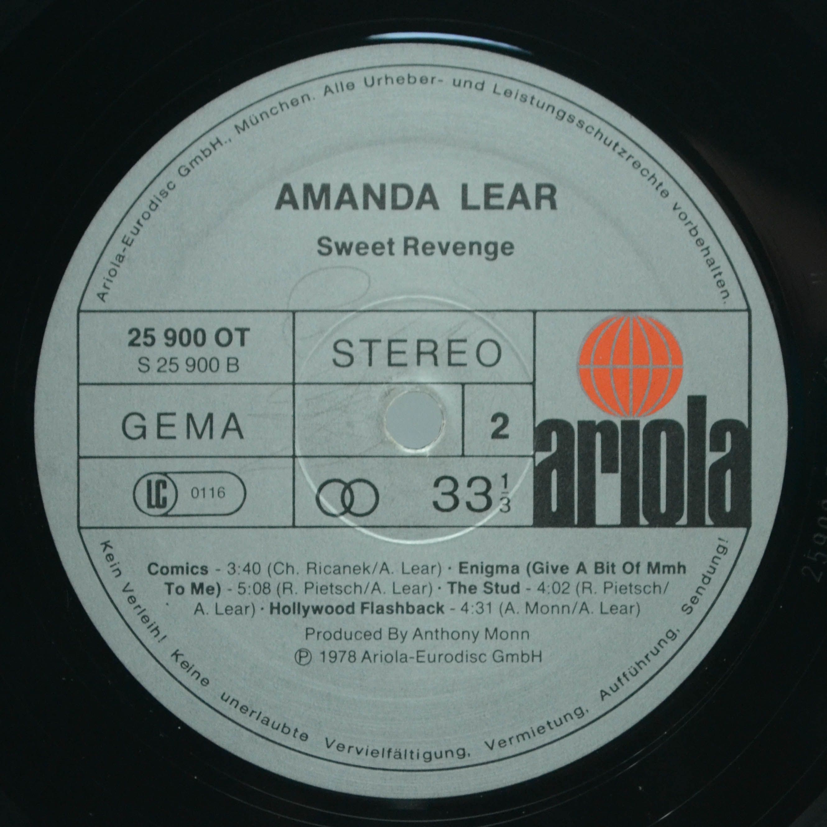 Виниловая пластинка Amanda Lear — Sweet Revenge, 1978