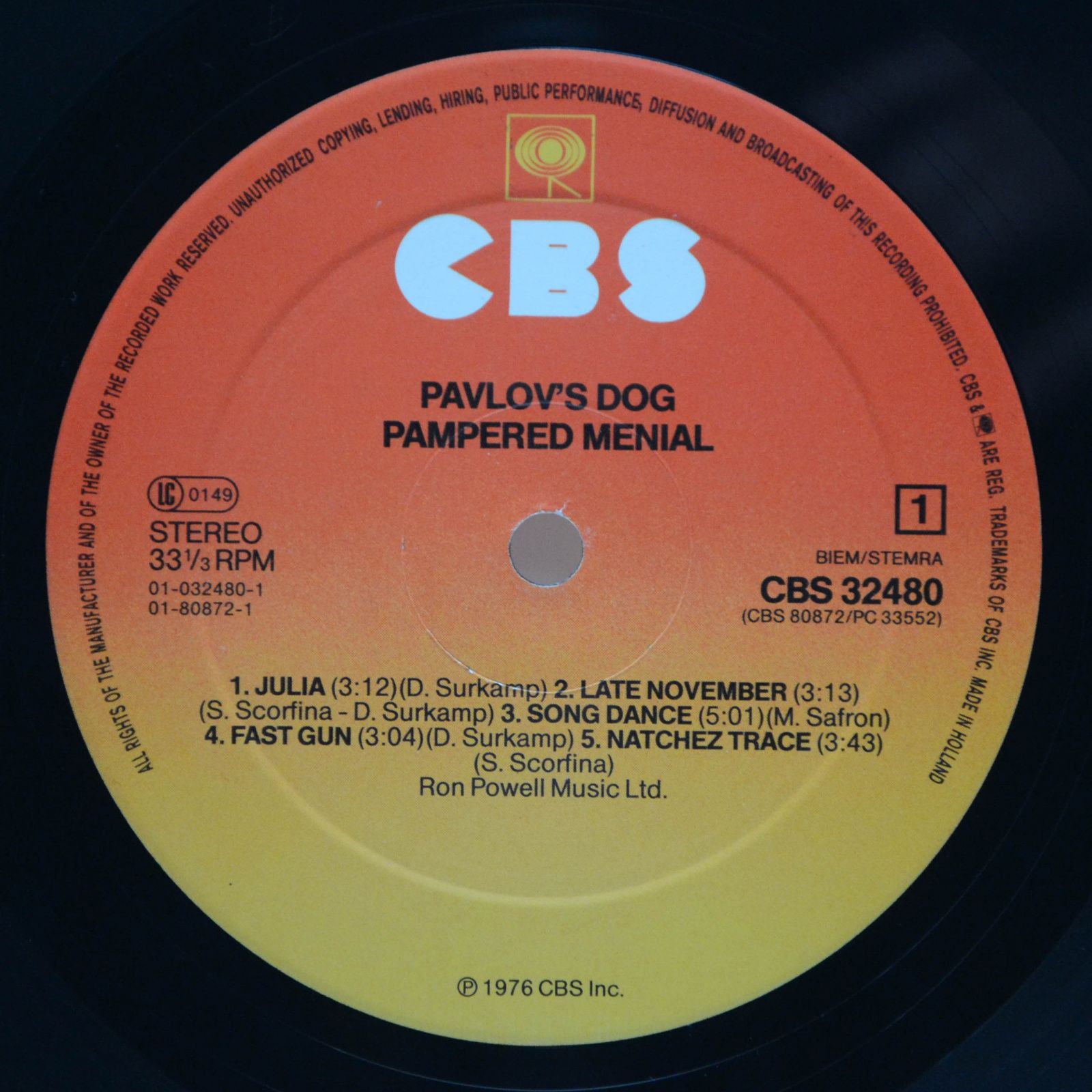 Pavlov's Dog — Pampered Menial, 1975