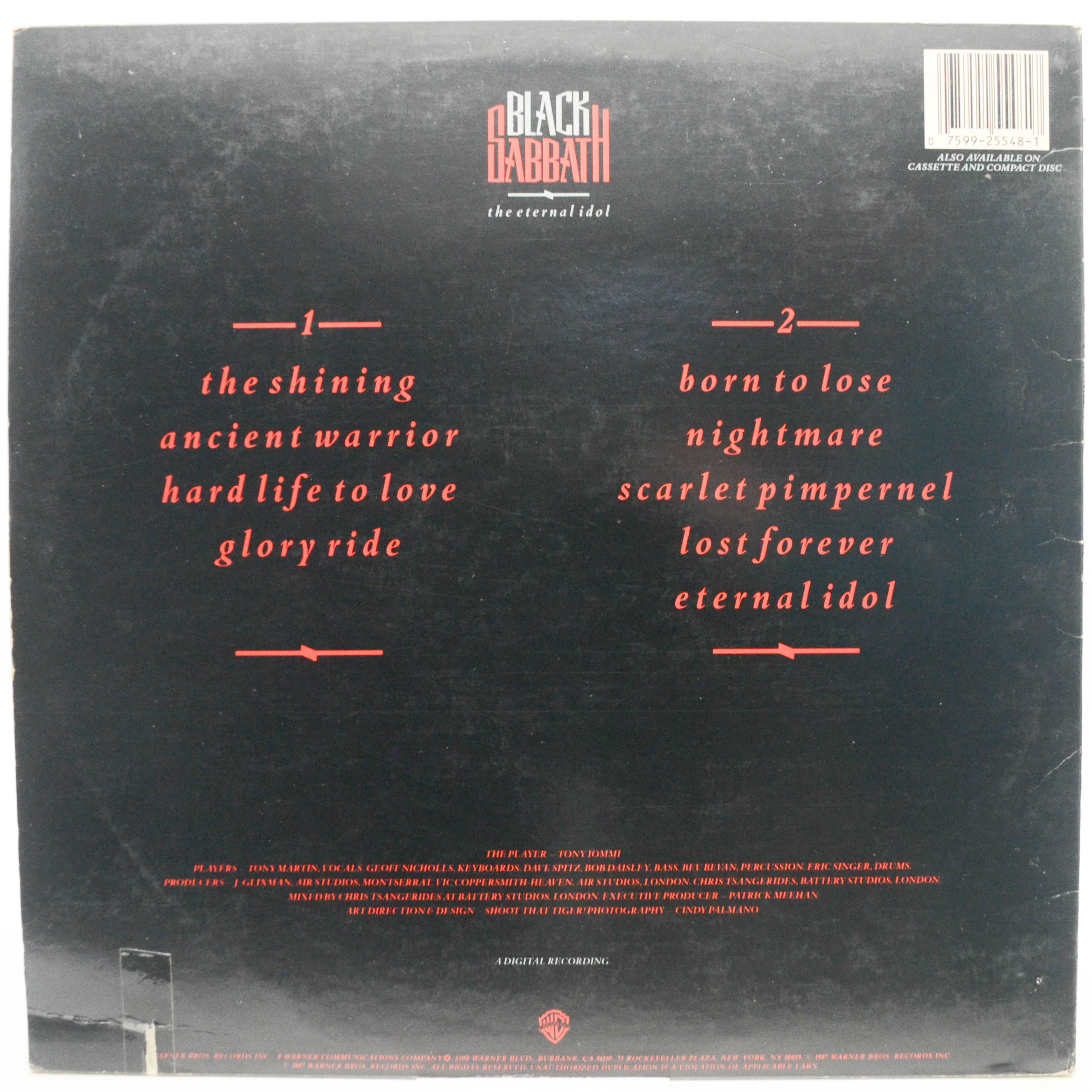 Виниловая пластинка Black Sabbath — The Eternal Idol (USA), 1987