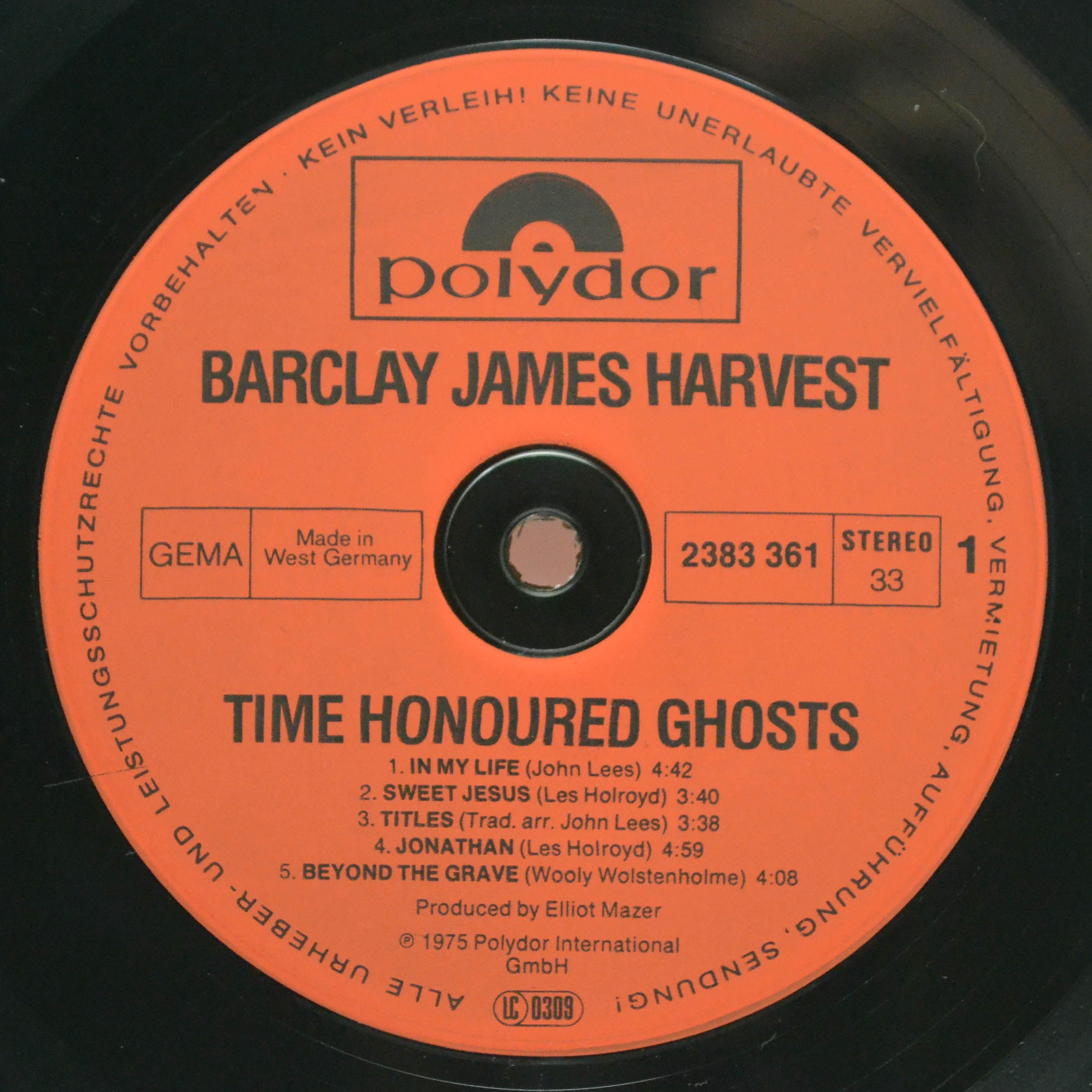 Виниловая пластинка Barclay James Harvest — Time Honoured Ghosts, 1975