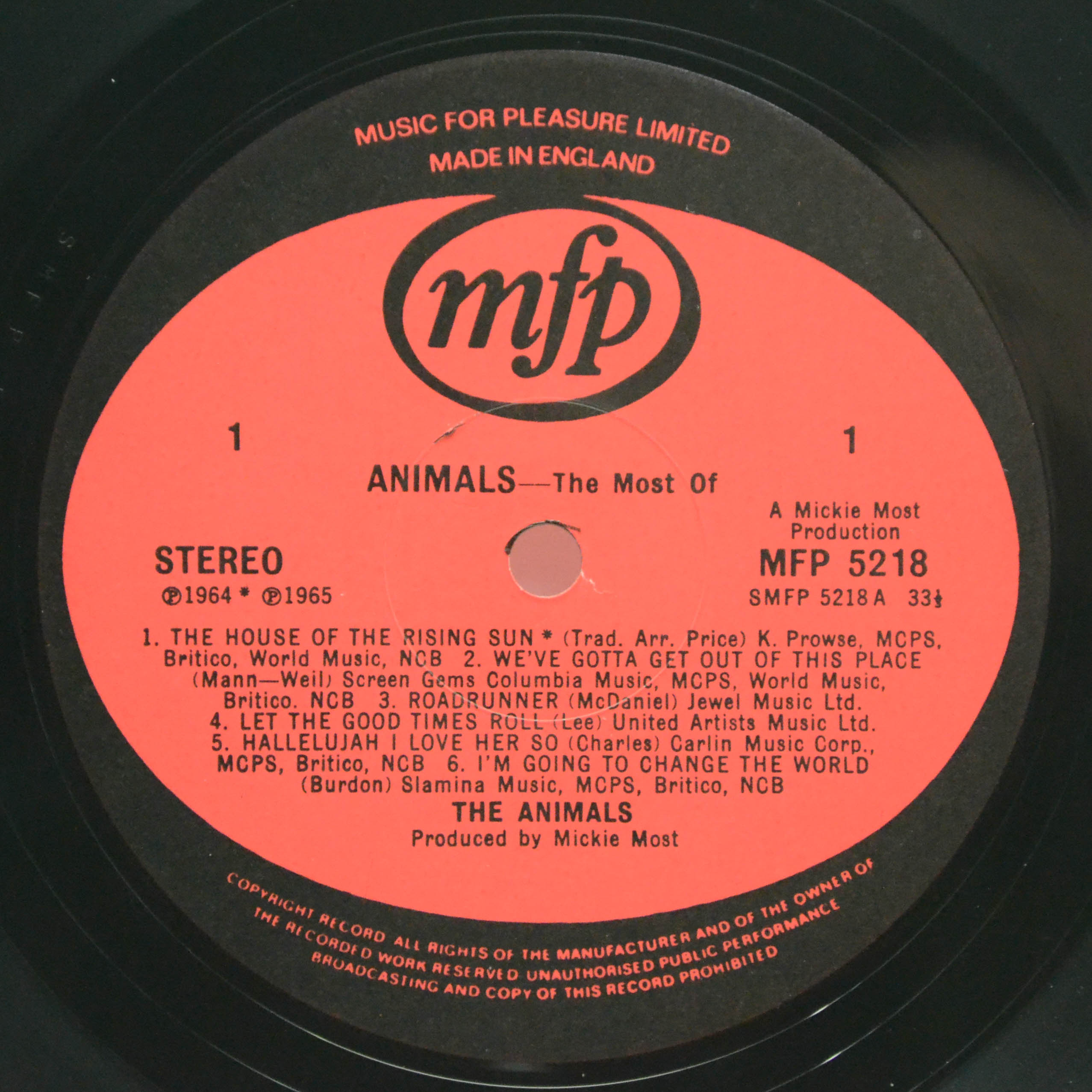 Animals — The Most Of (UK), 1971