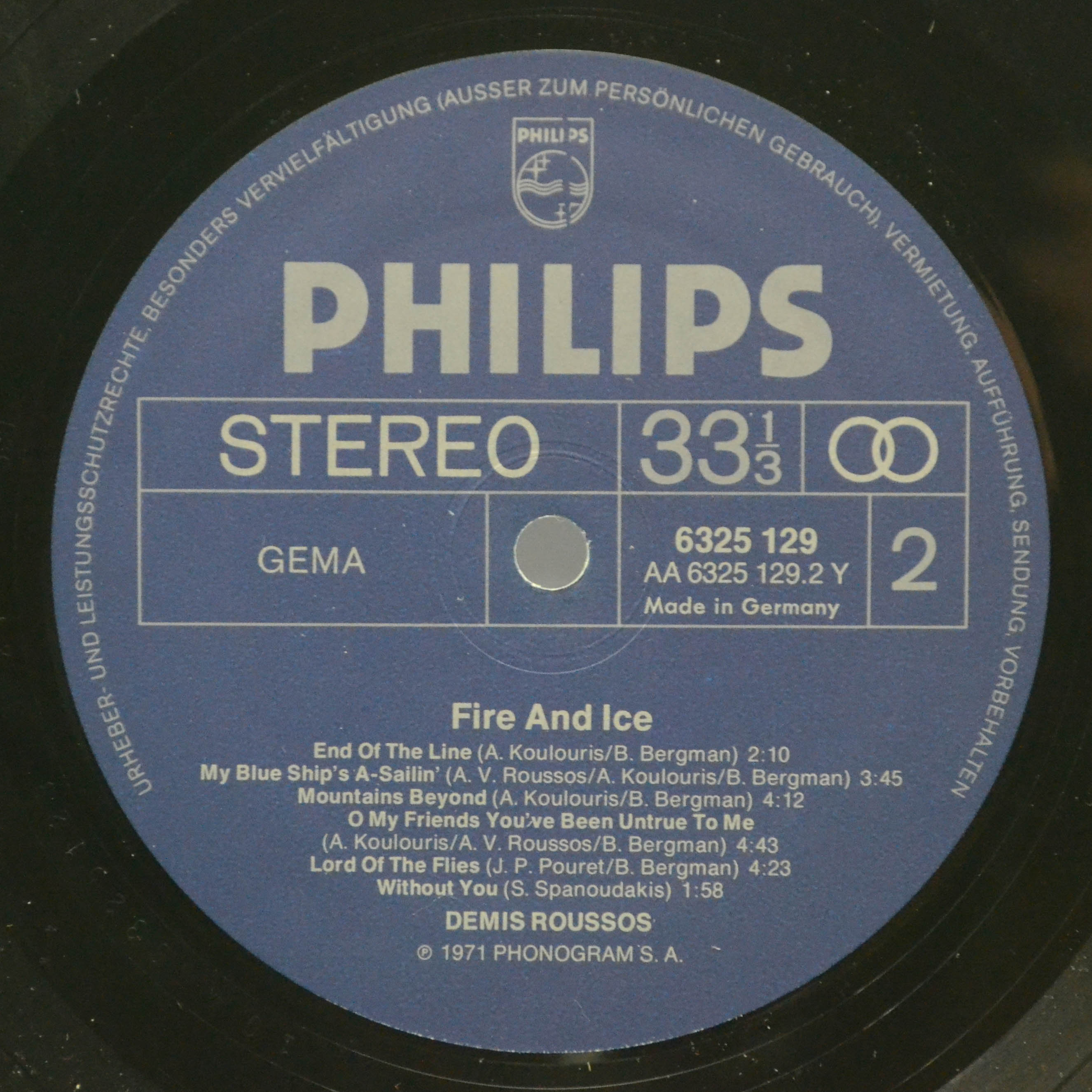 Demis Roussos — Fire And Ice, 1974