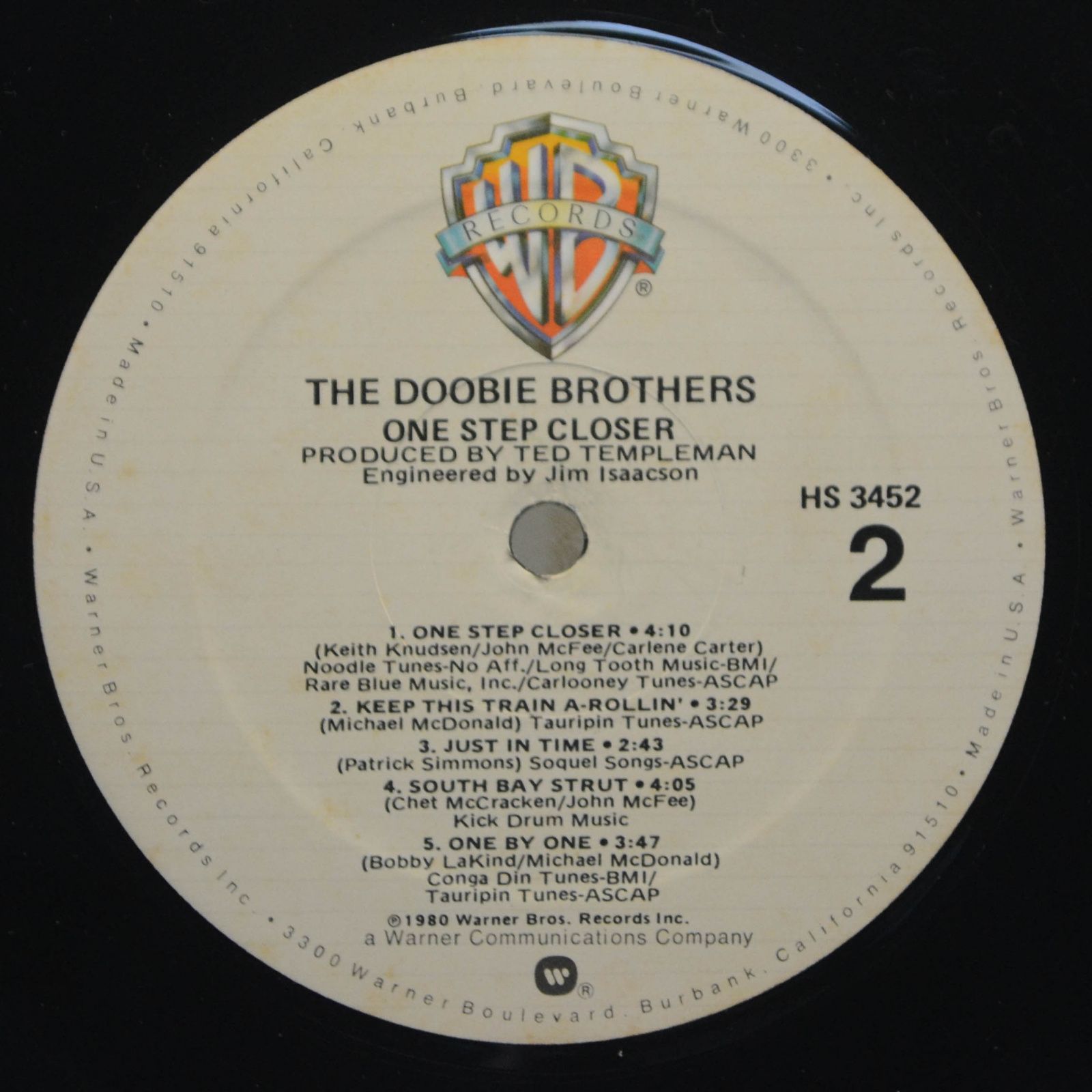 Виниловая пластинка Doobie Brothers — One Step Closer (USA), 1980