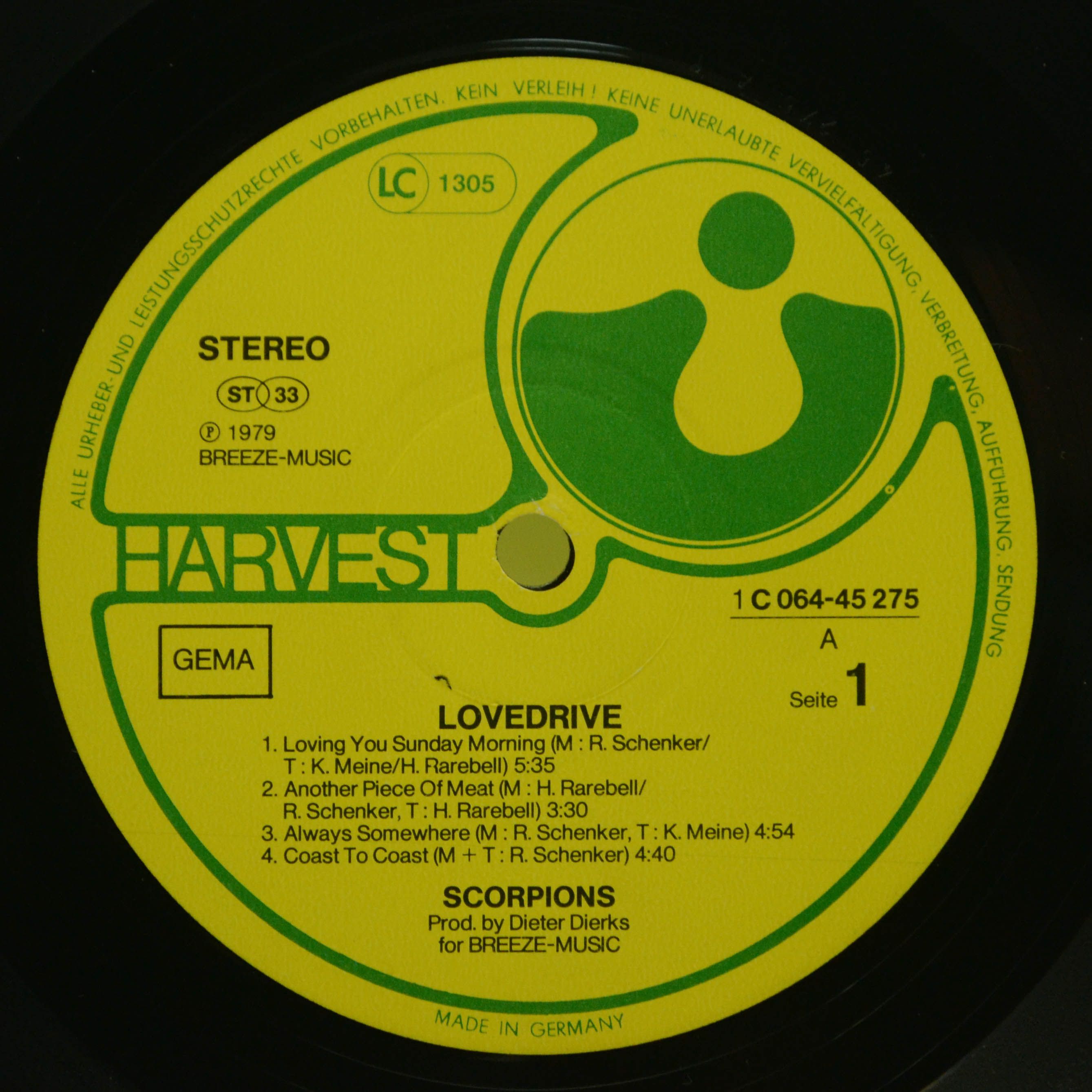Виниловая пластинка Scorpions — Lovedrive, 1979