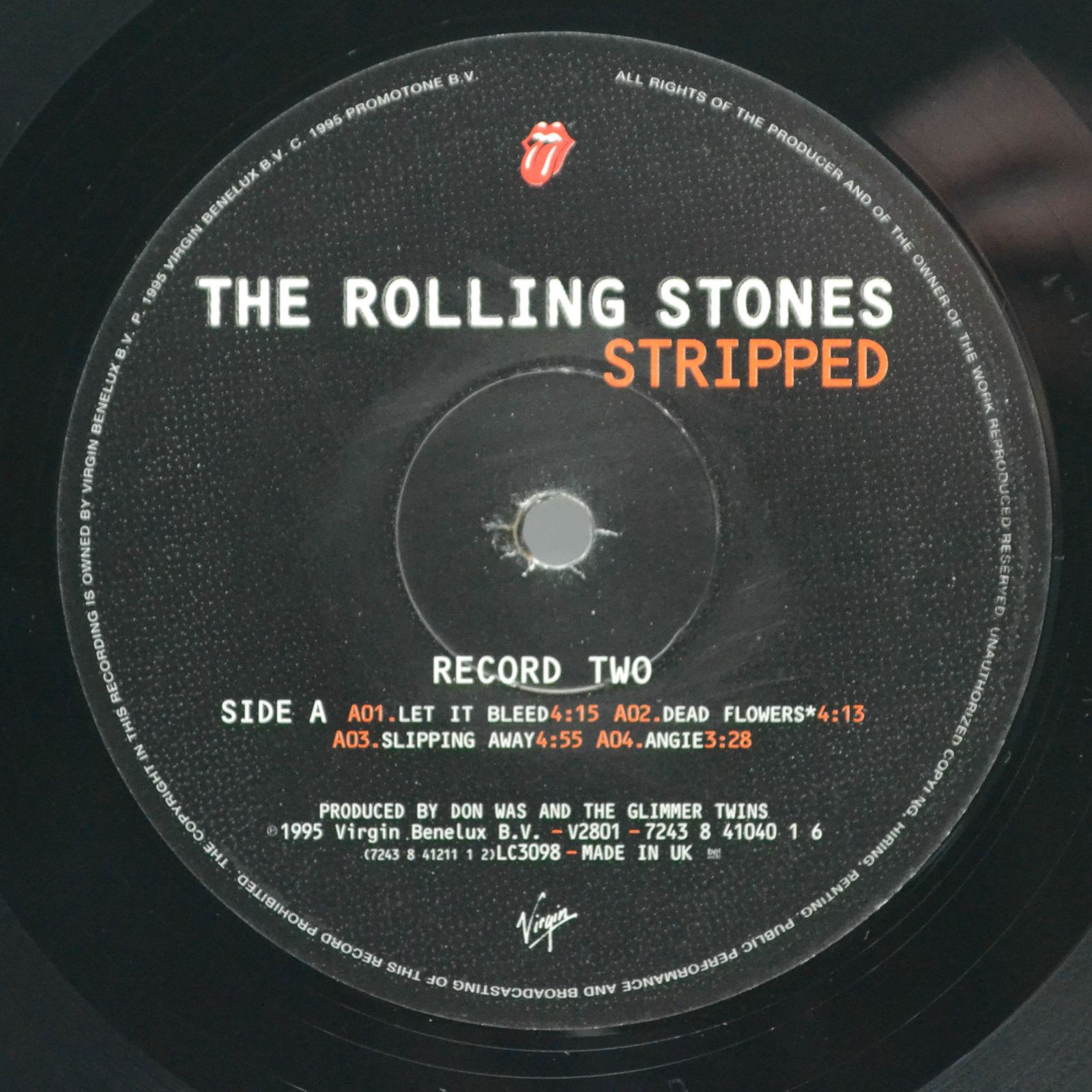 Rolling Stones — Stripped (2LP, 1-st, UK), 1995