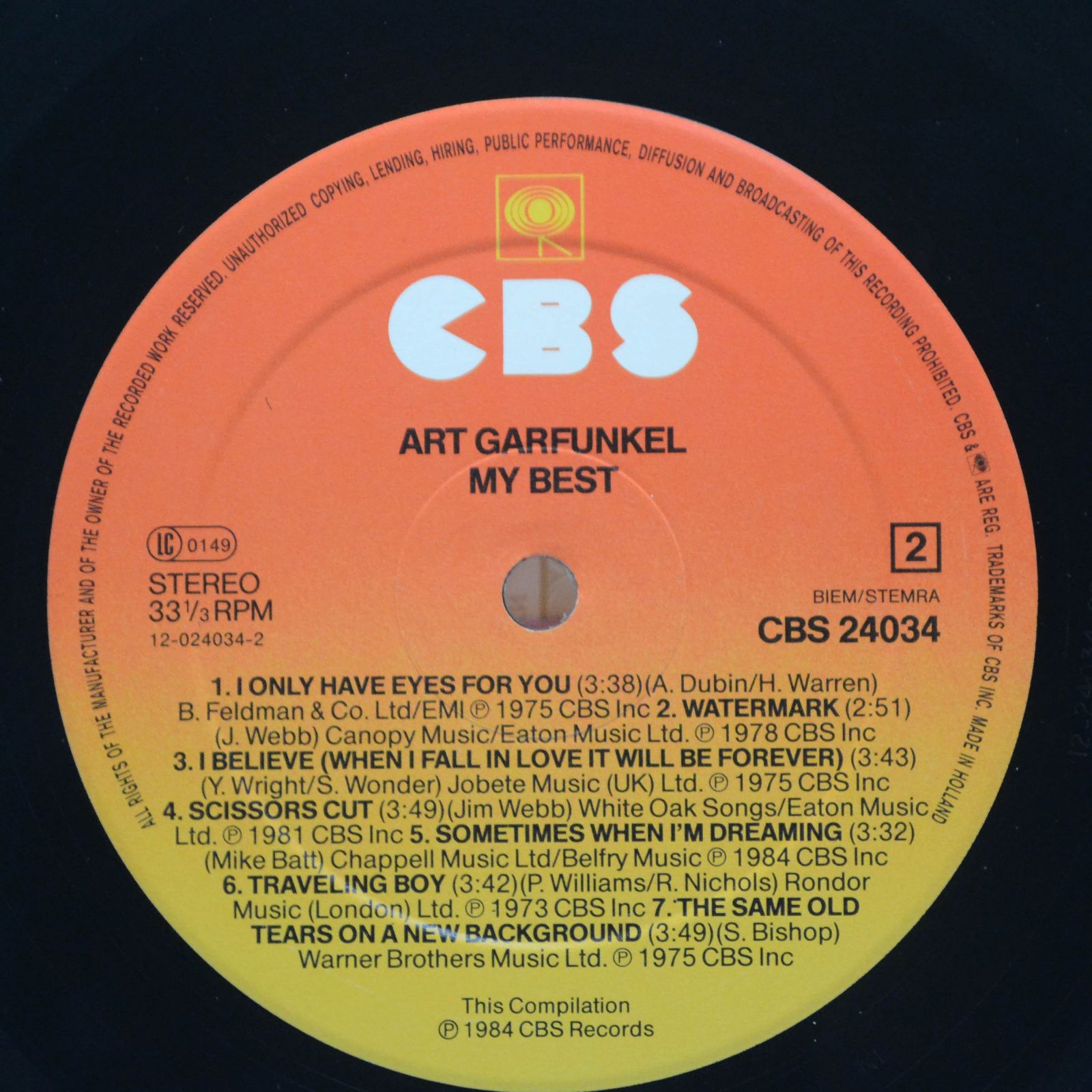 Art Garfunkel — My Best, 1984