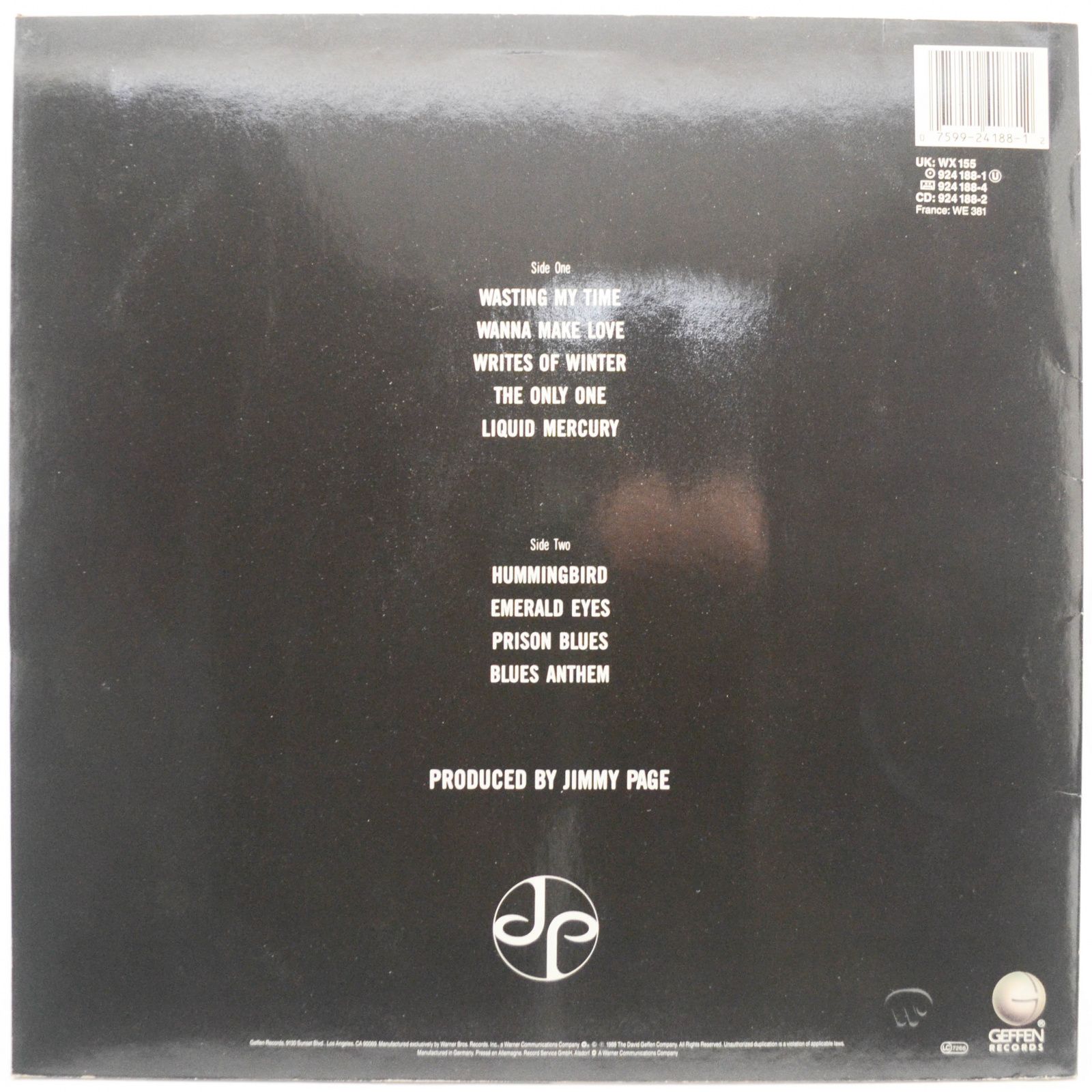Виниловая пластинка Jimmy Page — Outrider, 1988