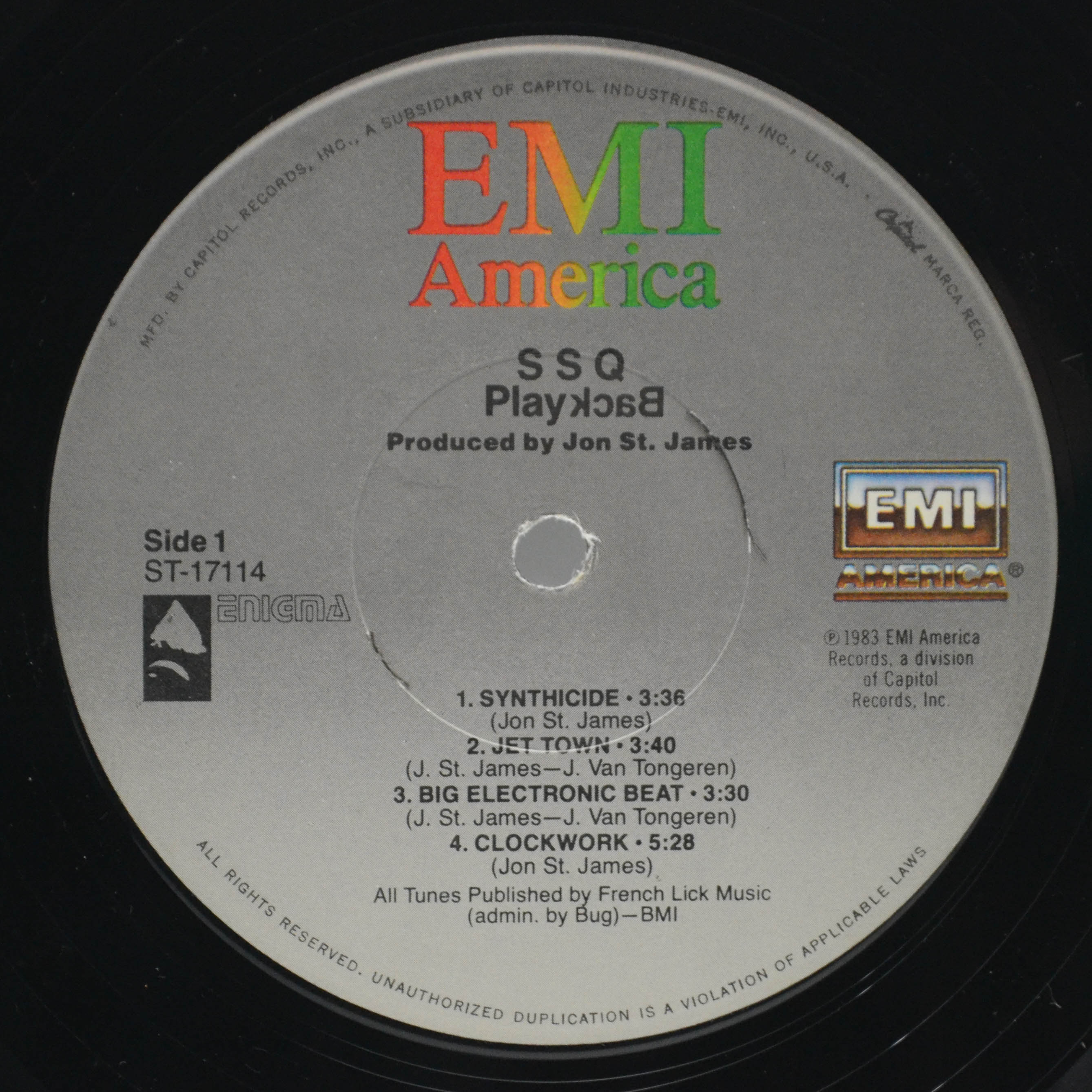 SSQ — Playback (1-st, USA), 1983