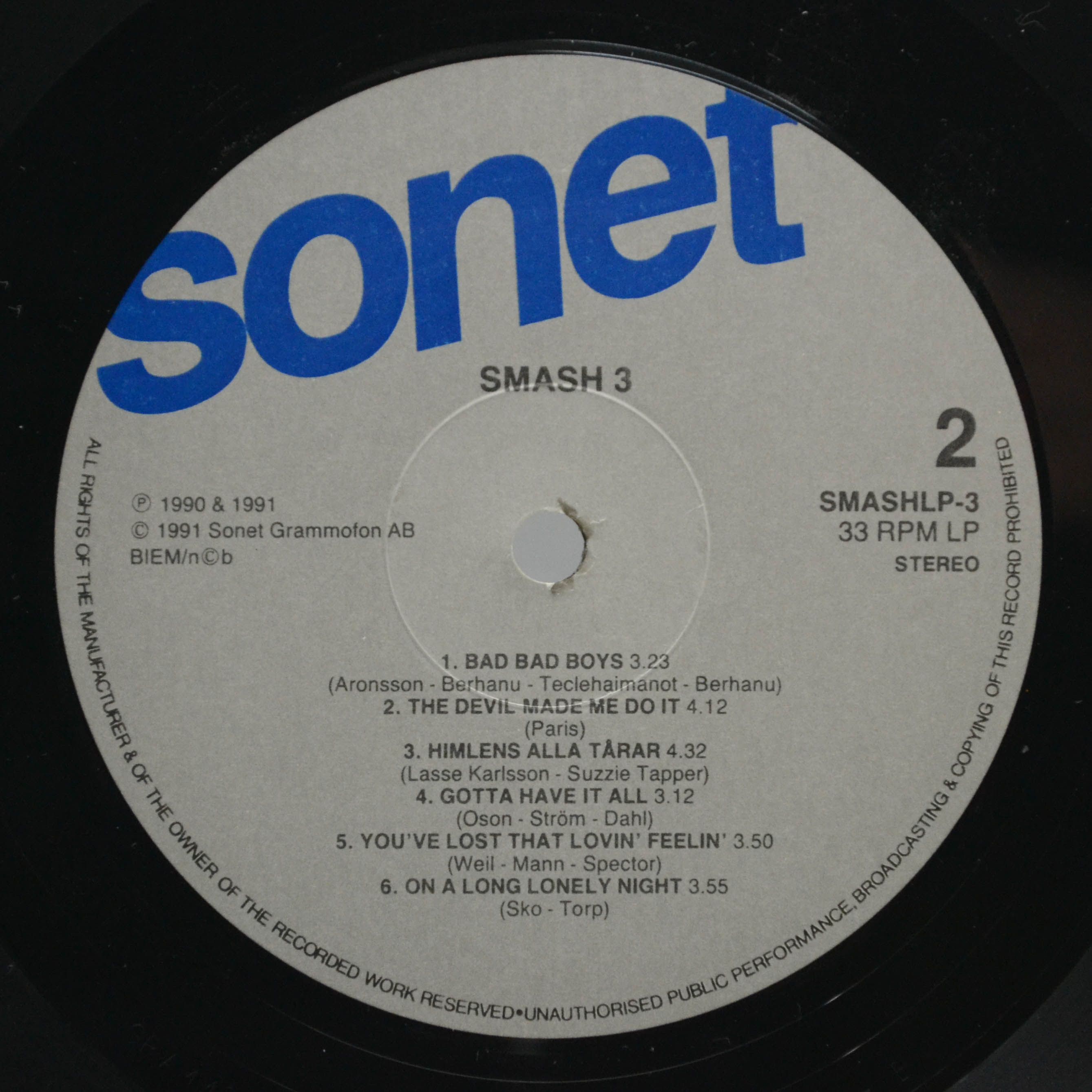 Various — Smash 3 (2LP), 1991