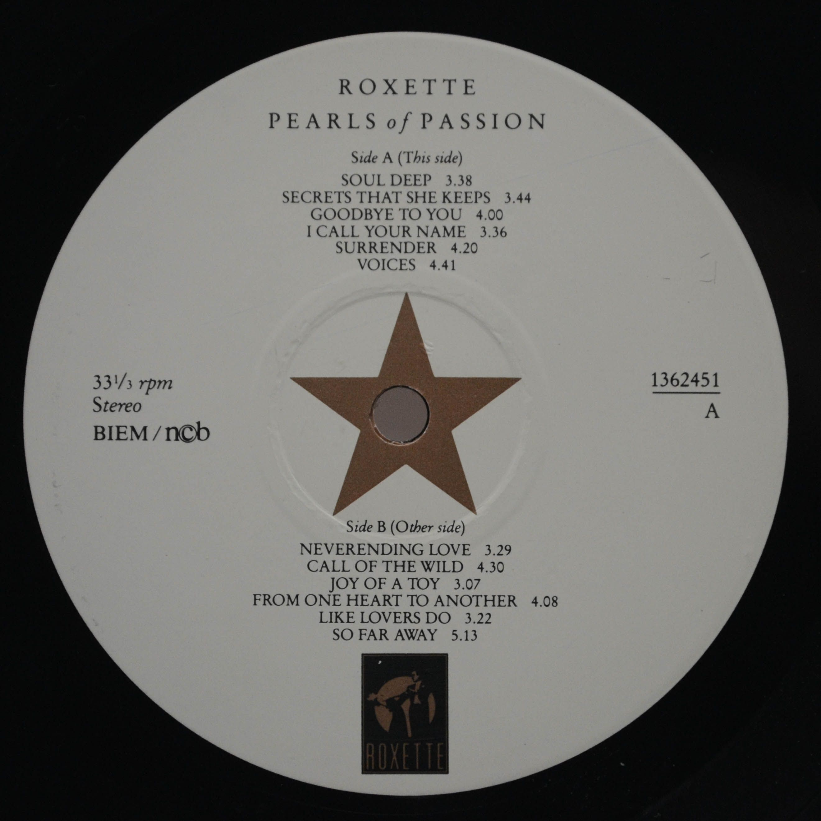 Roxette — Pearls Of Passion, 1986