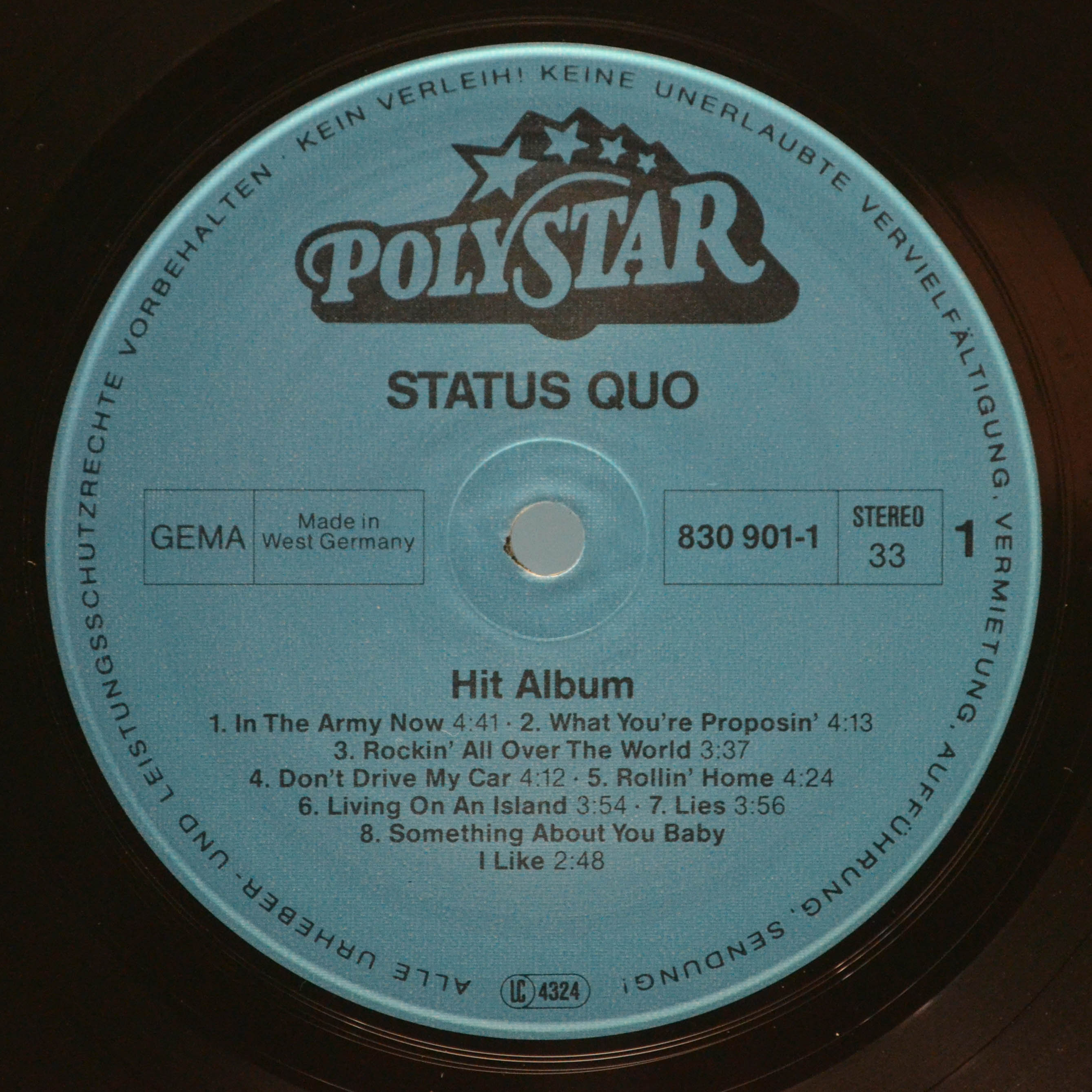 Виниловая пластинка Status Quo — Hit Album, 1988