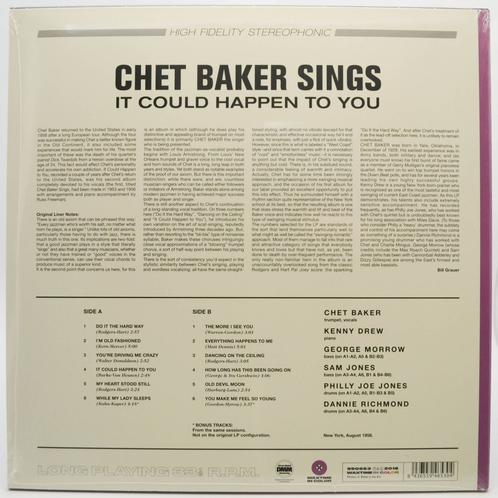 Виниловая пластинка Chet Baker — It Could Happen To You, 1958