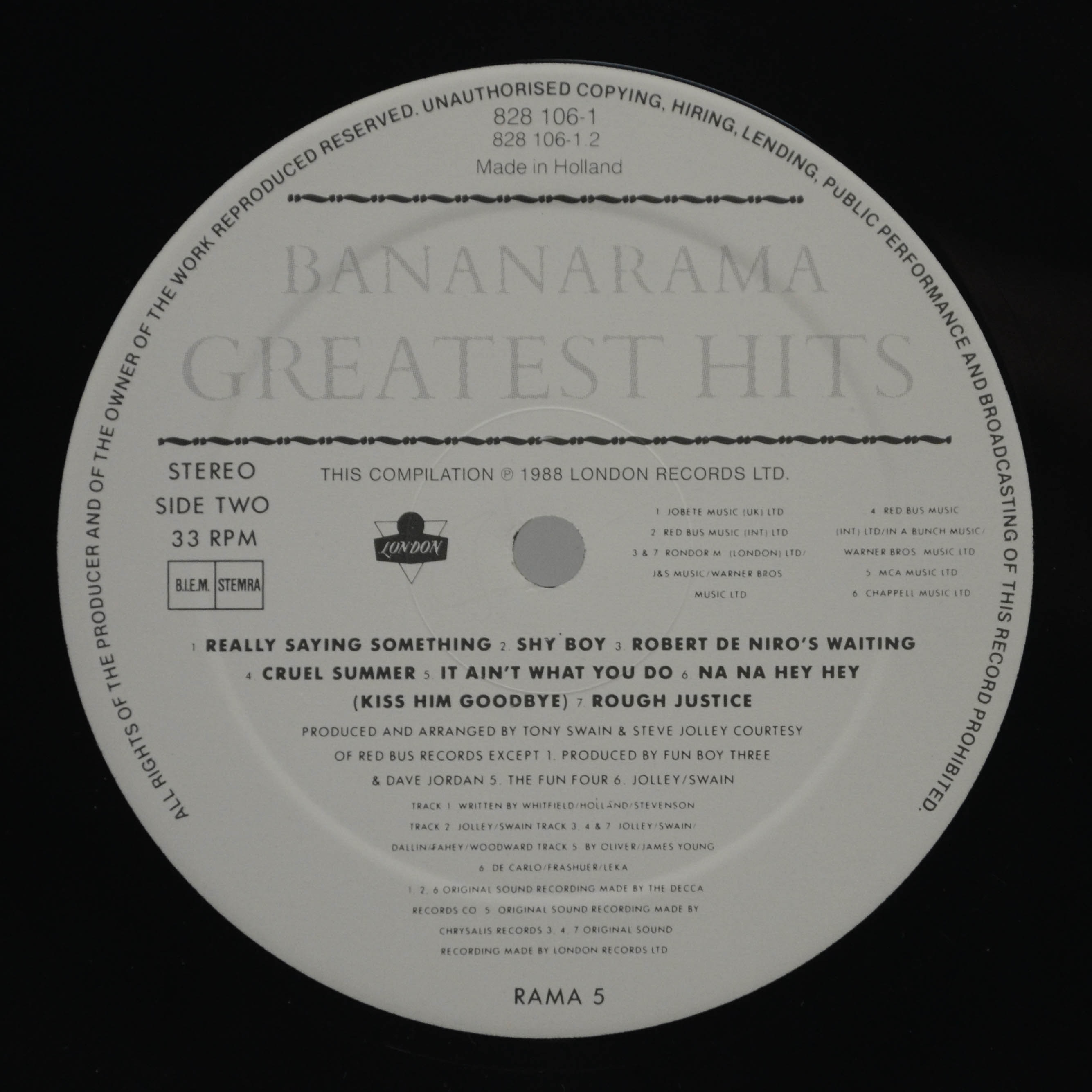 Bananarama — The Greatest Hits Collection, 1988