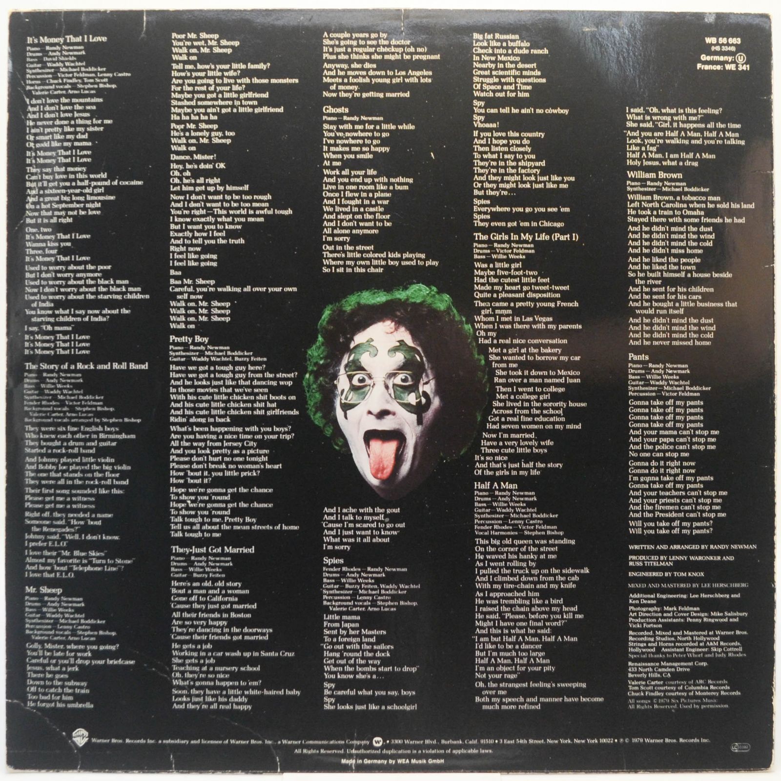 Виниловая пластинка Randy Newman — Born Again, 1979