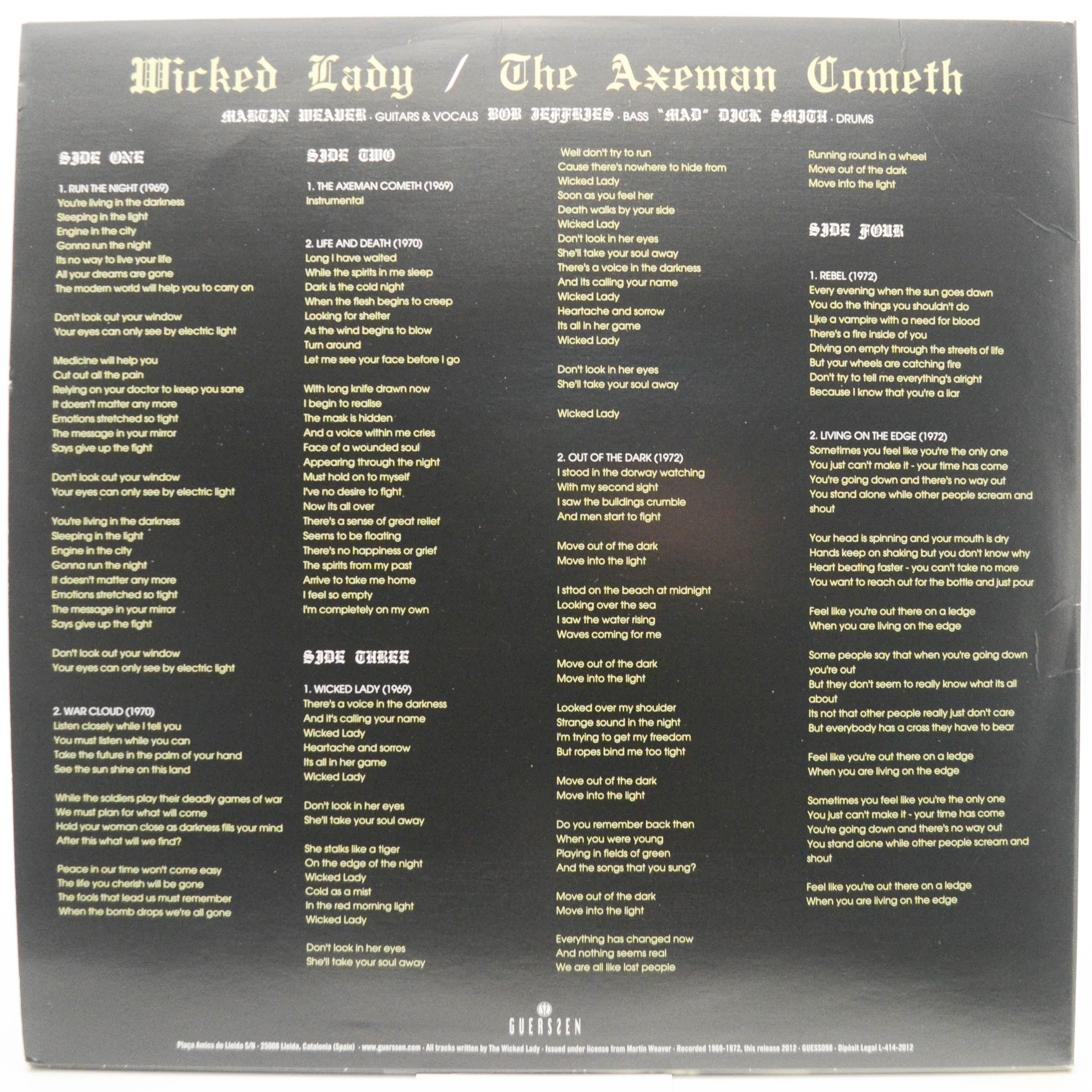 Виниловая пластинка Wicked Lady — The Axeman Cometh (2LP), 1994