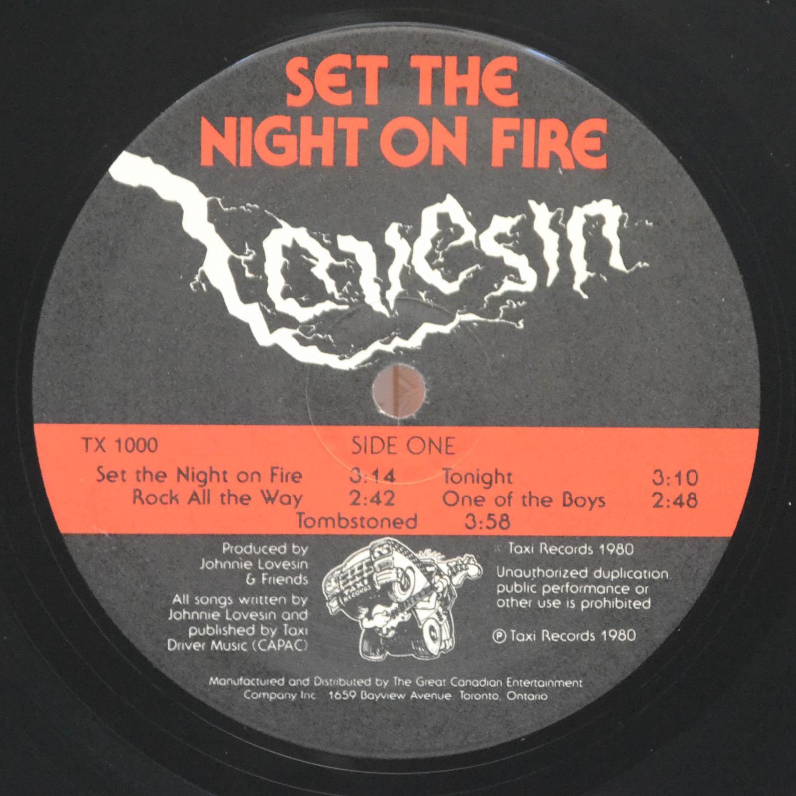 Виниловая пластинка Lovesin — Set The Night On Fire, 1980