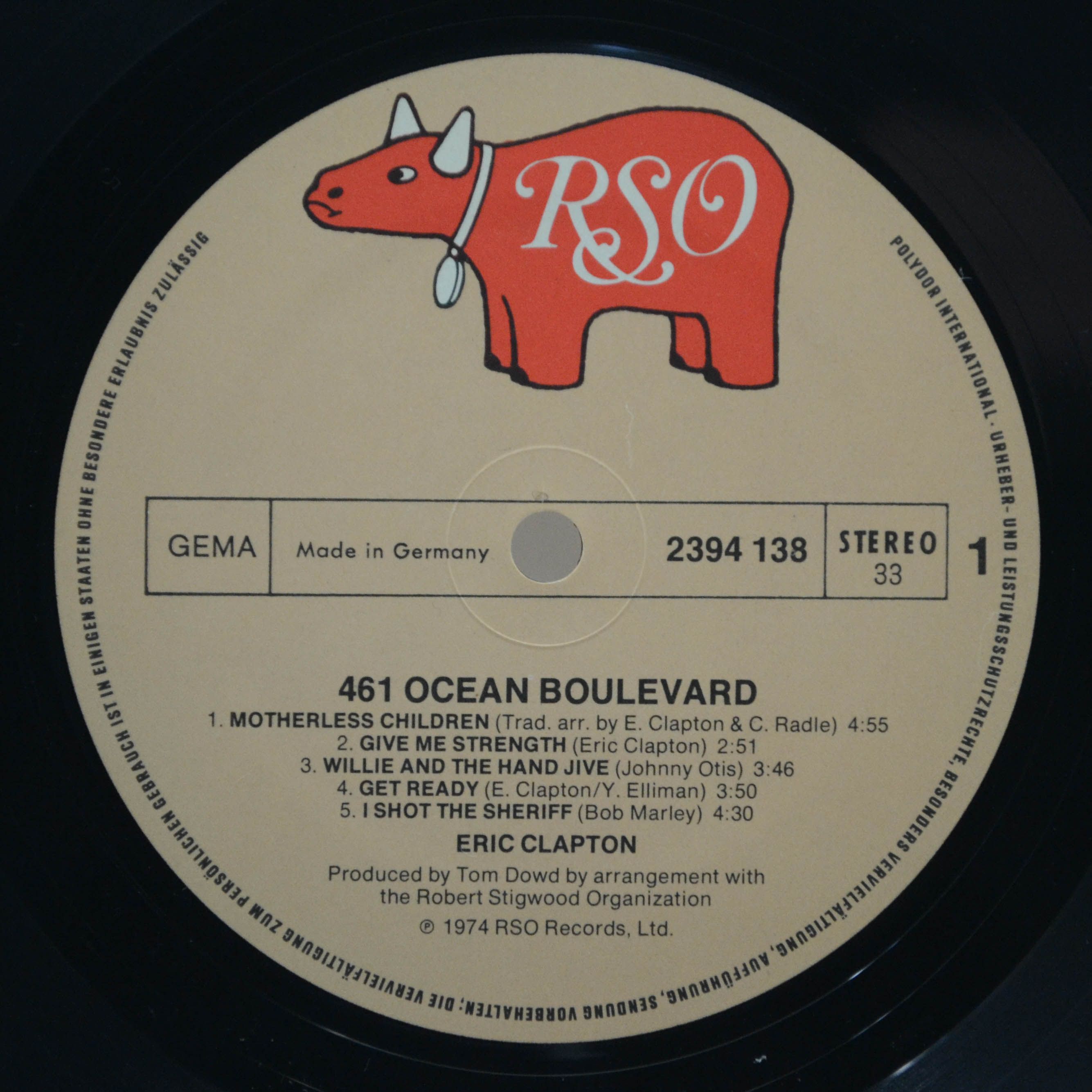 Eric Clapton — 461 Ocean Boulevard, 1974