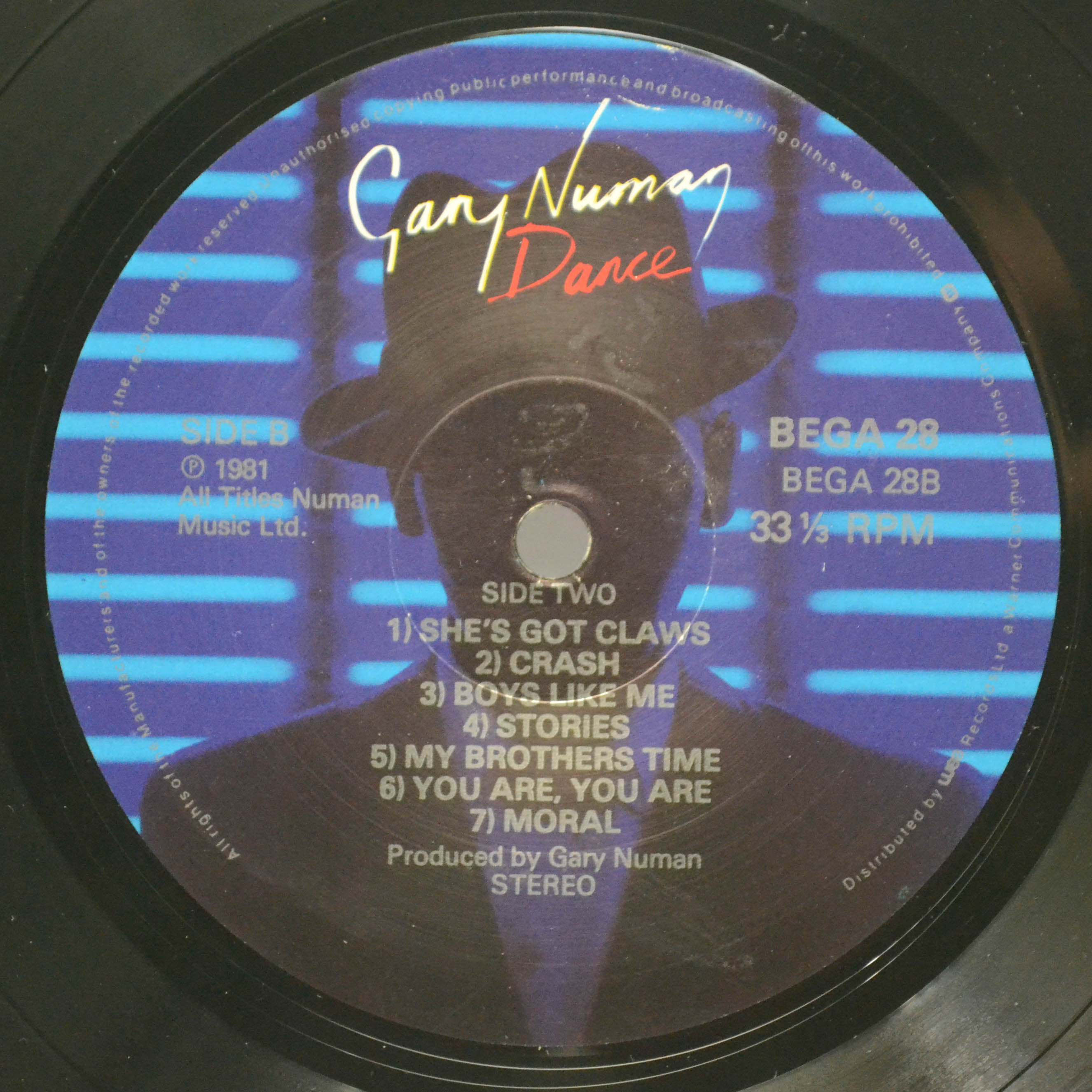 Gary Numan — Dance (1-st, UK, poster), 1981