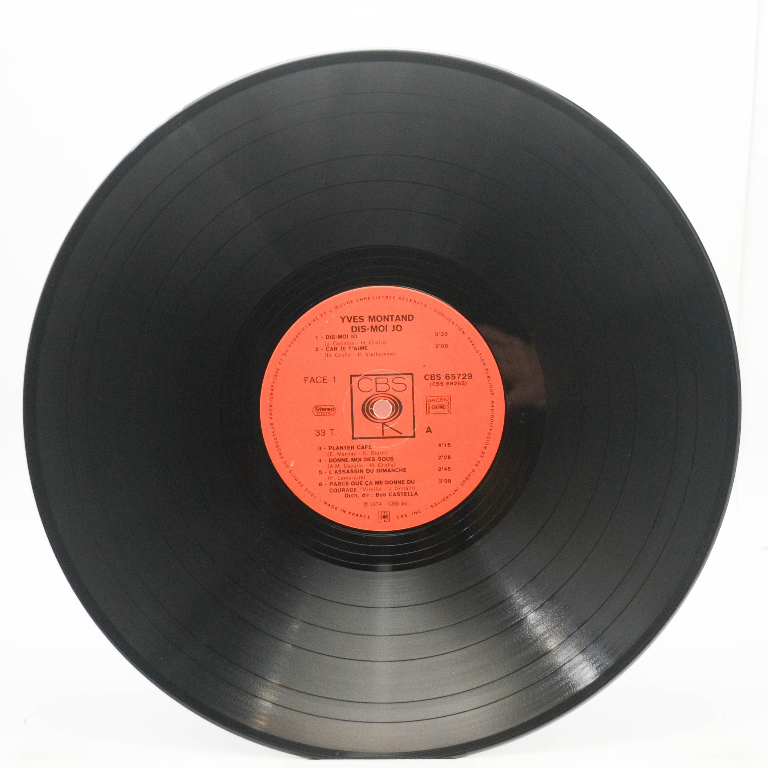 Yves Montand — Dis-Moi Jo (2LP, France), 1974