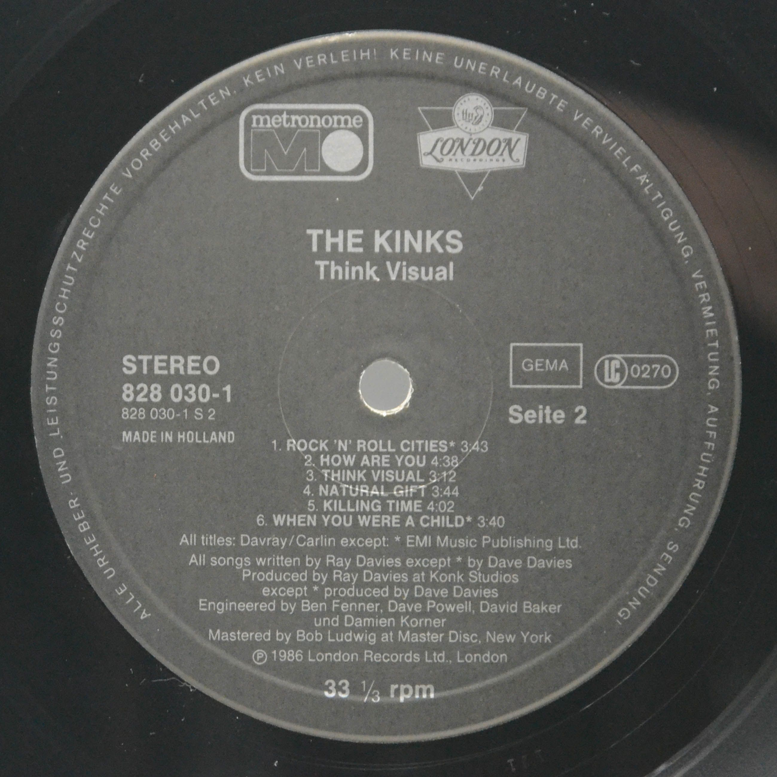 The Kinks — Think Visual, 1986