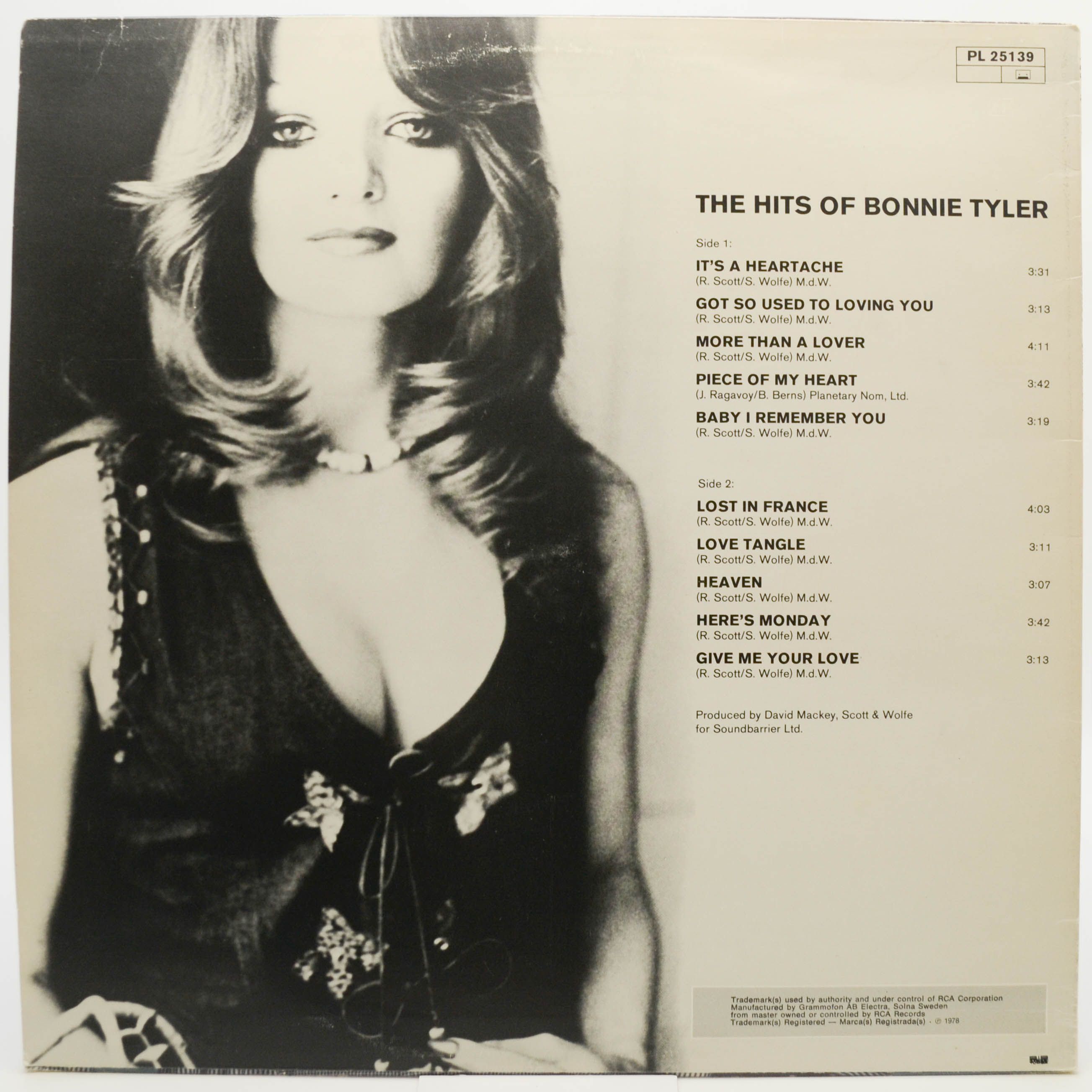 Виниловая пластинка Bonnie Tyler — The Hits Of Bonnie Tyler, 1978