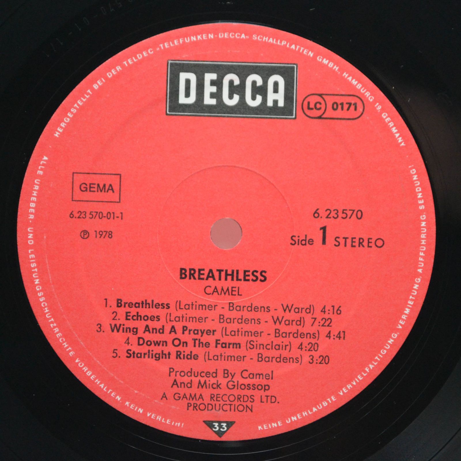 Camel — Breathless, 1978