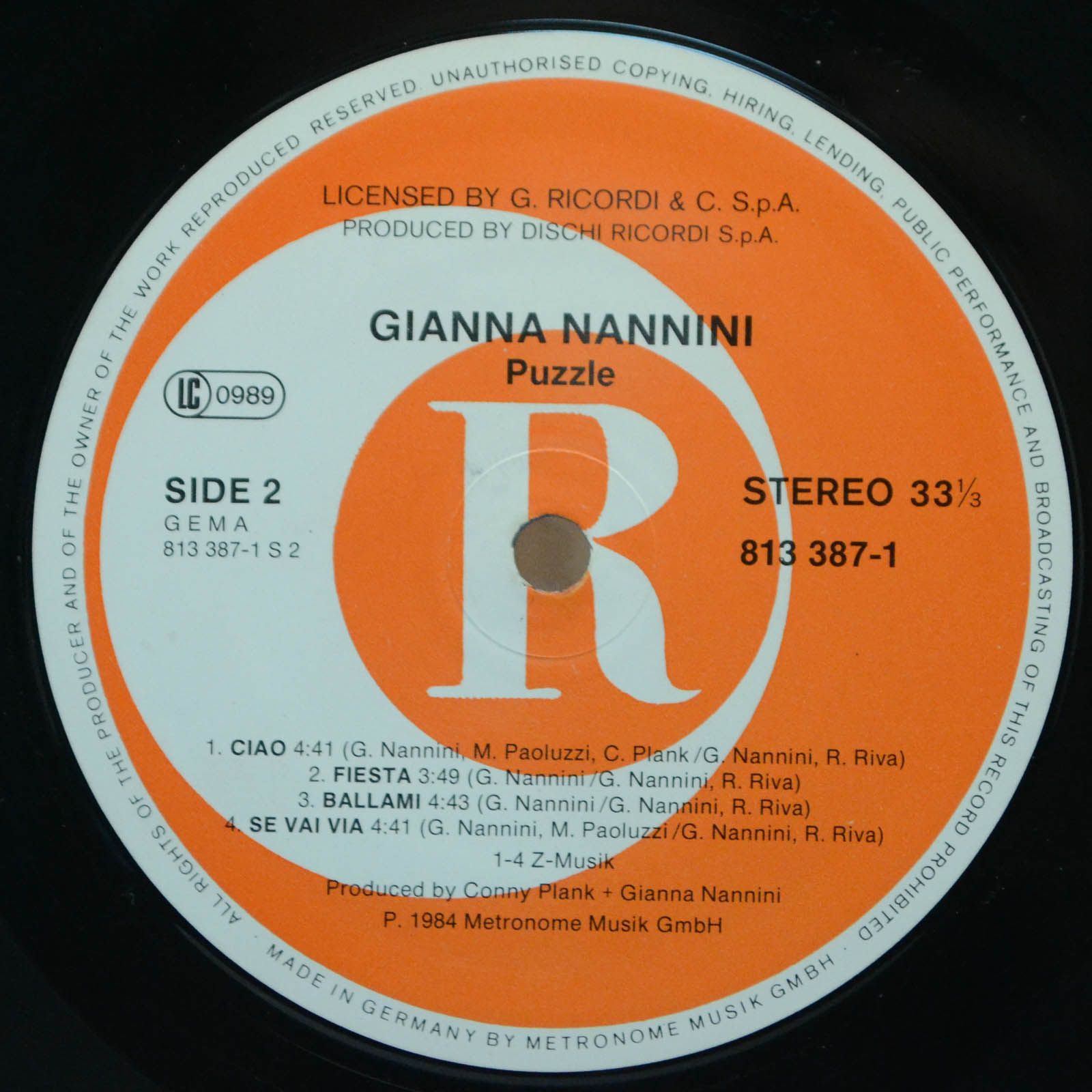 Gianna Nannini — Puzzle, 1984