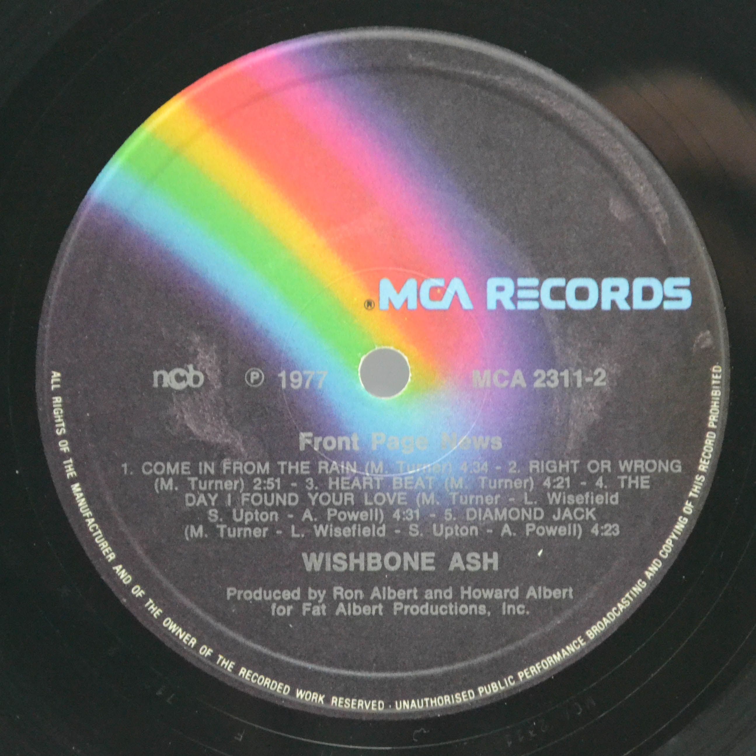 Виниловая пластинка Wishbone Ash — Front Page News, 1977