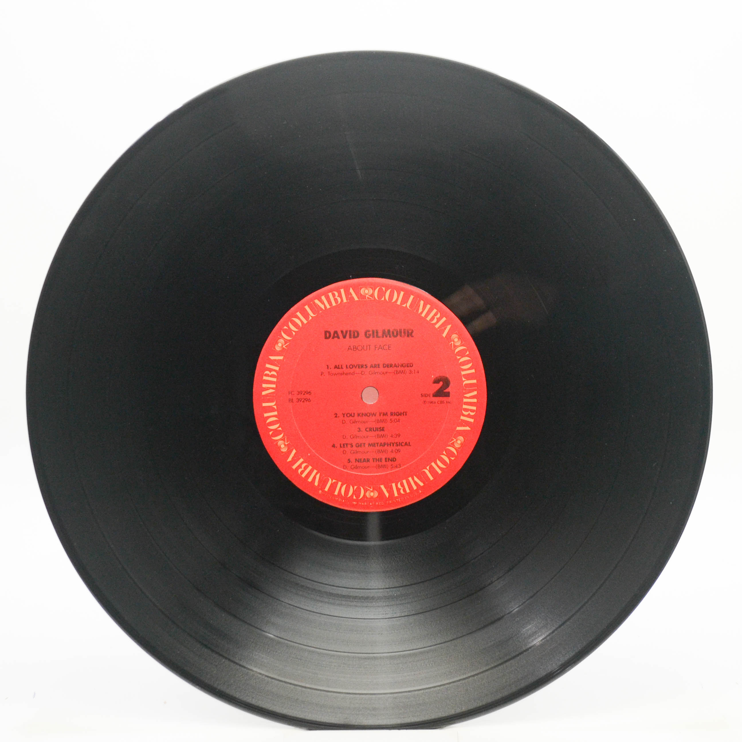 David Gilmour — About Face (USA), 1984