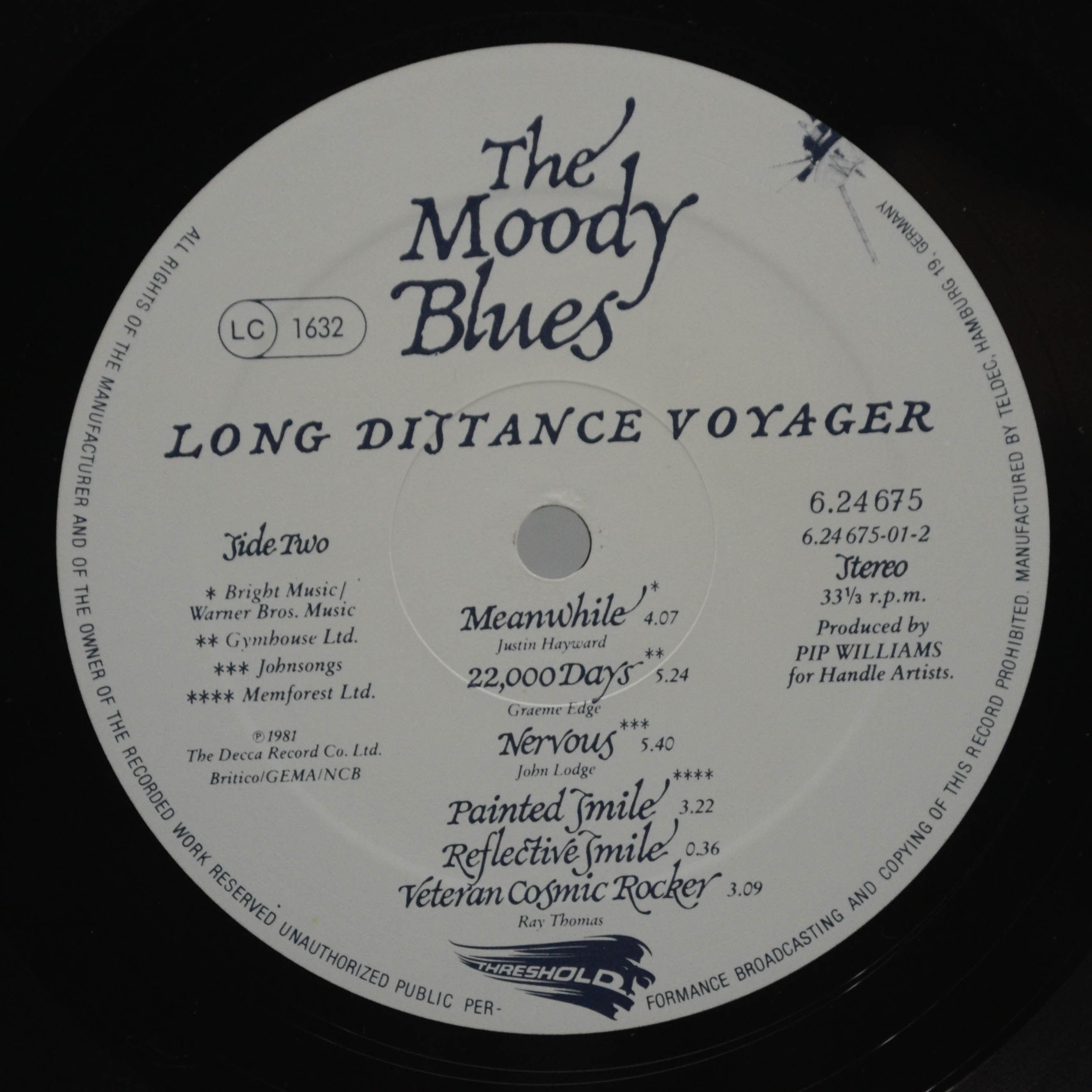Виниловая пластинка Moody Blues — Long Distance Voyager, 1981