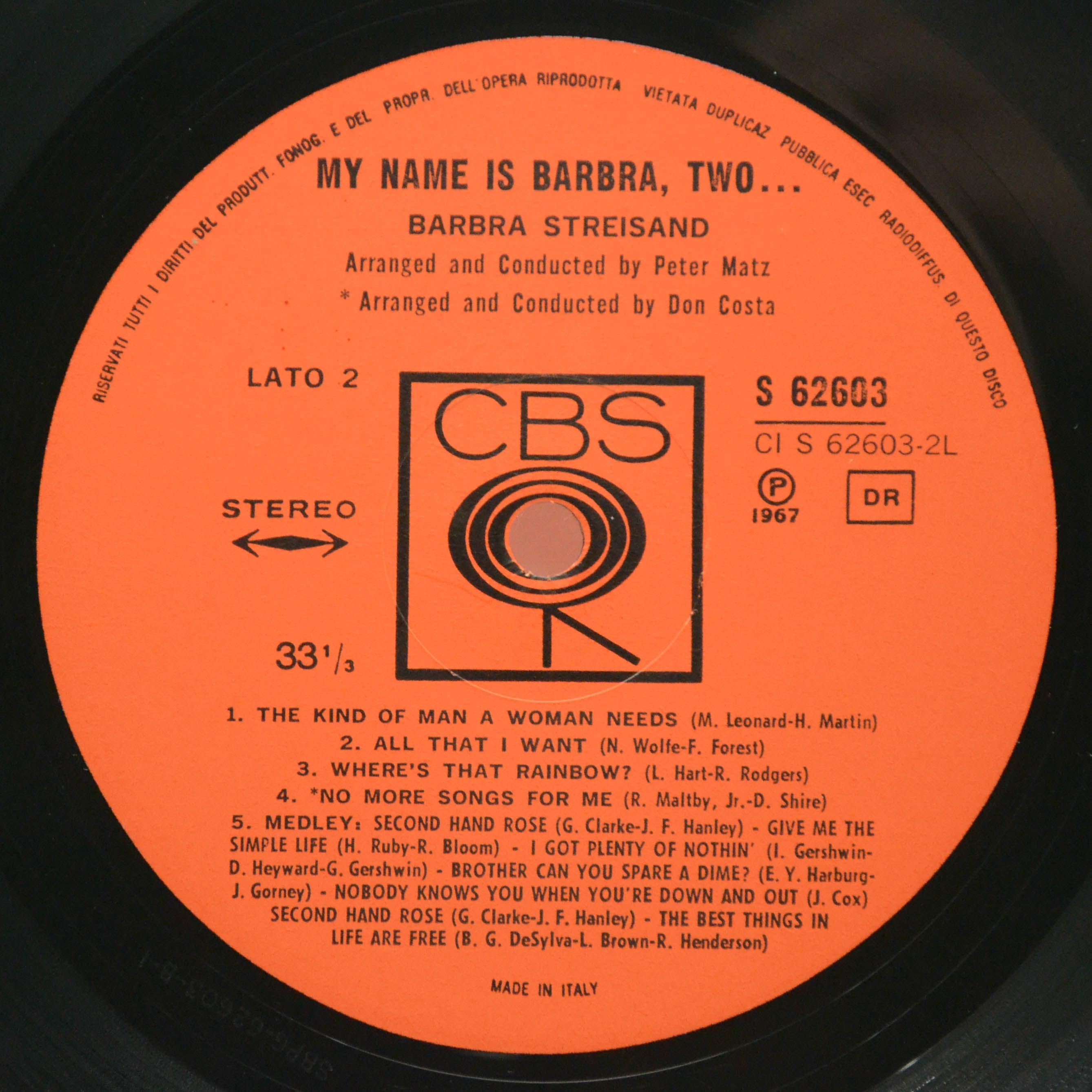 Barbra Streisand — My Name Is Barbra, Two..., 1967