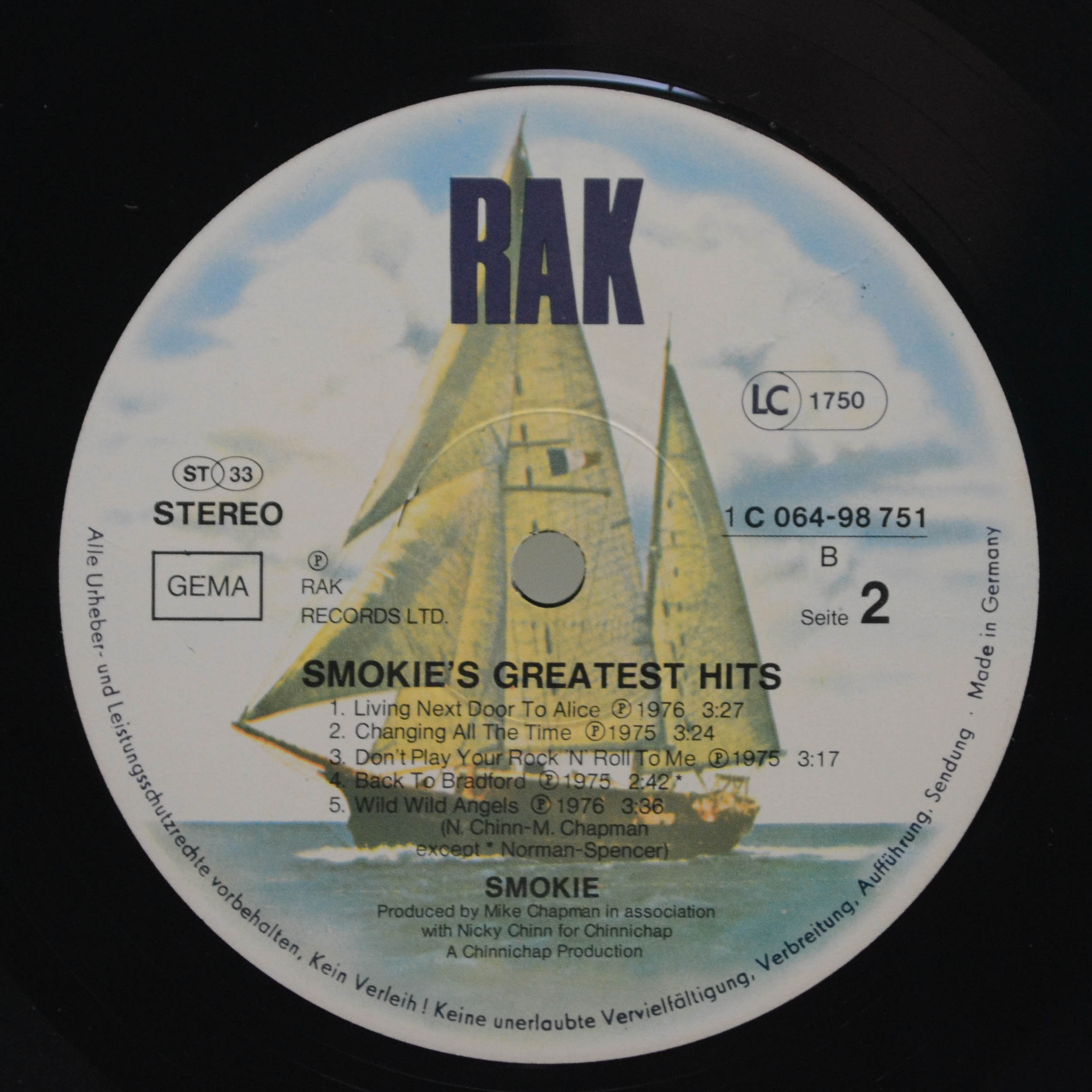 Виниловая пластинка Smokie — Greatest Hits, 1977