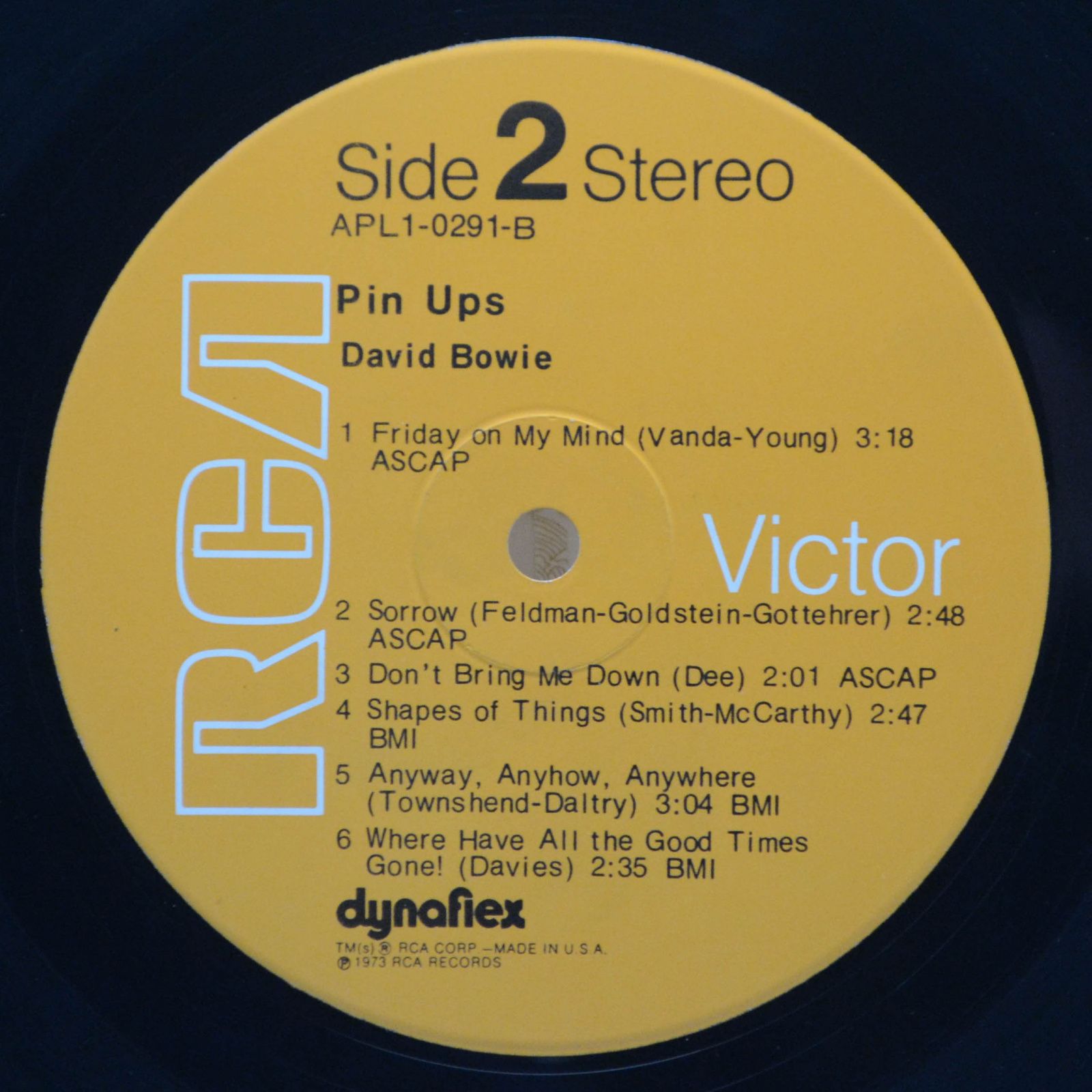 Bowie — Pinups, 1973