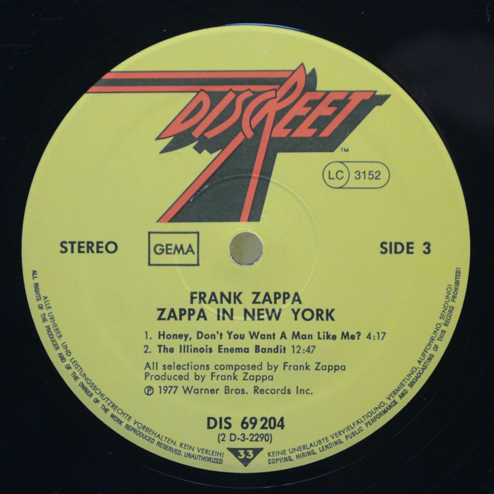 Виниловая пластинка Frank Zappa — Zappa in New York, 1977