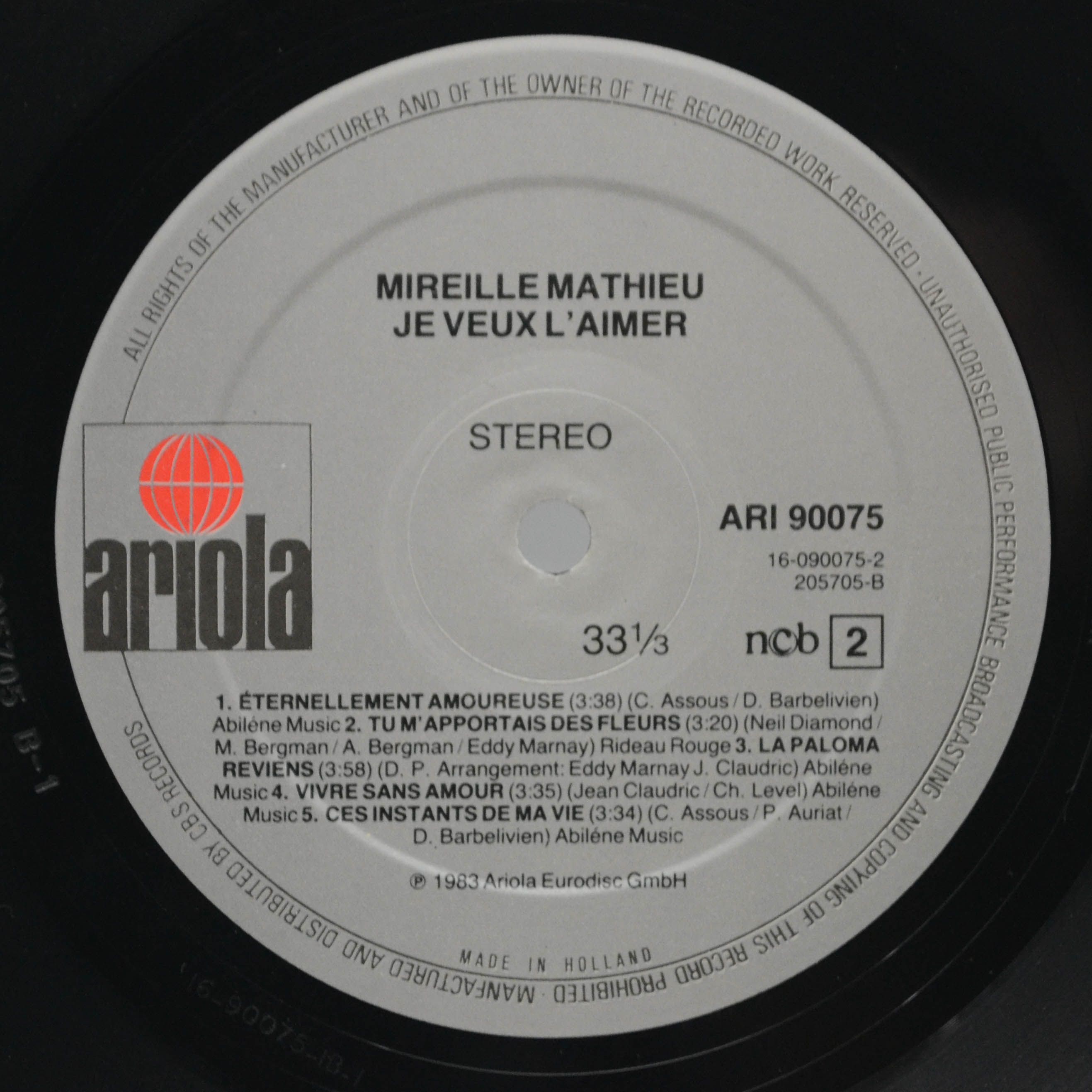 Mireille Mathieu — Je Veux L'aimer, 1983