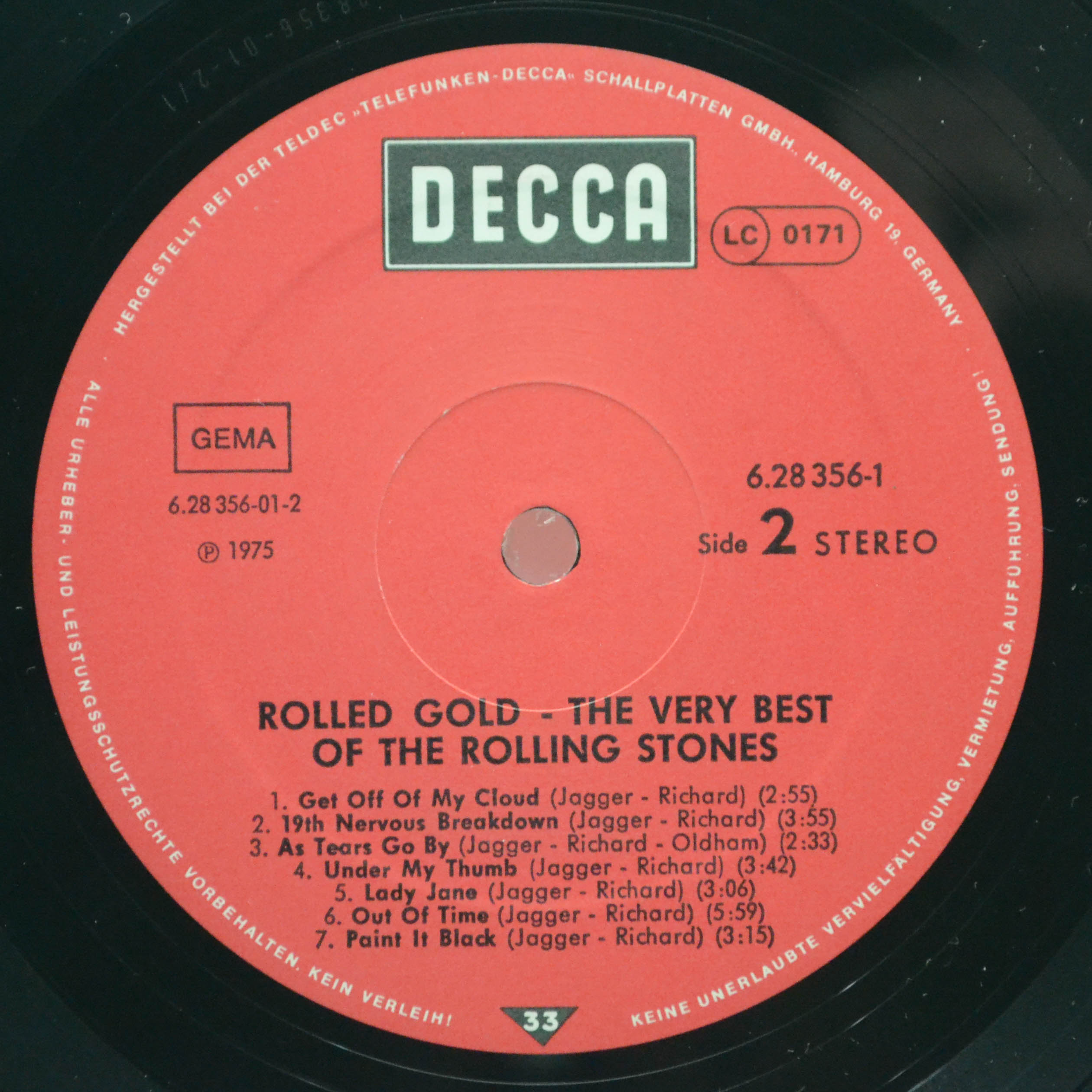 Rolling Stones — Rolled Gold (The Very Best Of The Rolling Stones) (2LP), 1975